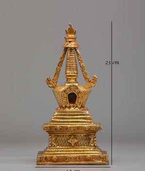 Decorative Tibetan Buddhist Stupa | Spiritual Symbol of Enlightenment