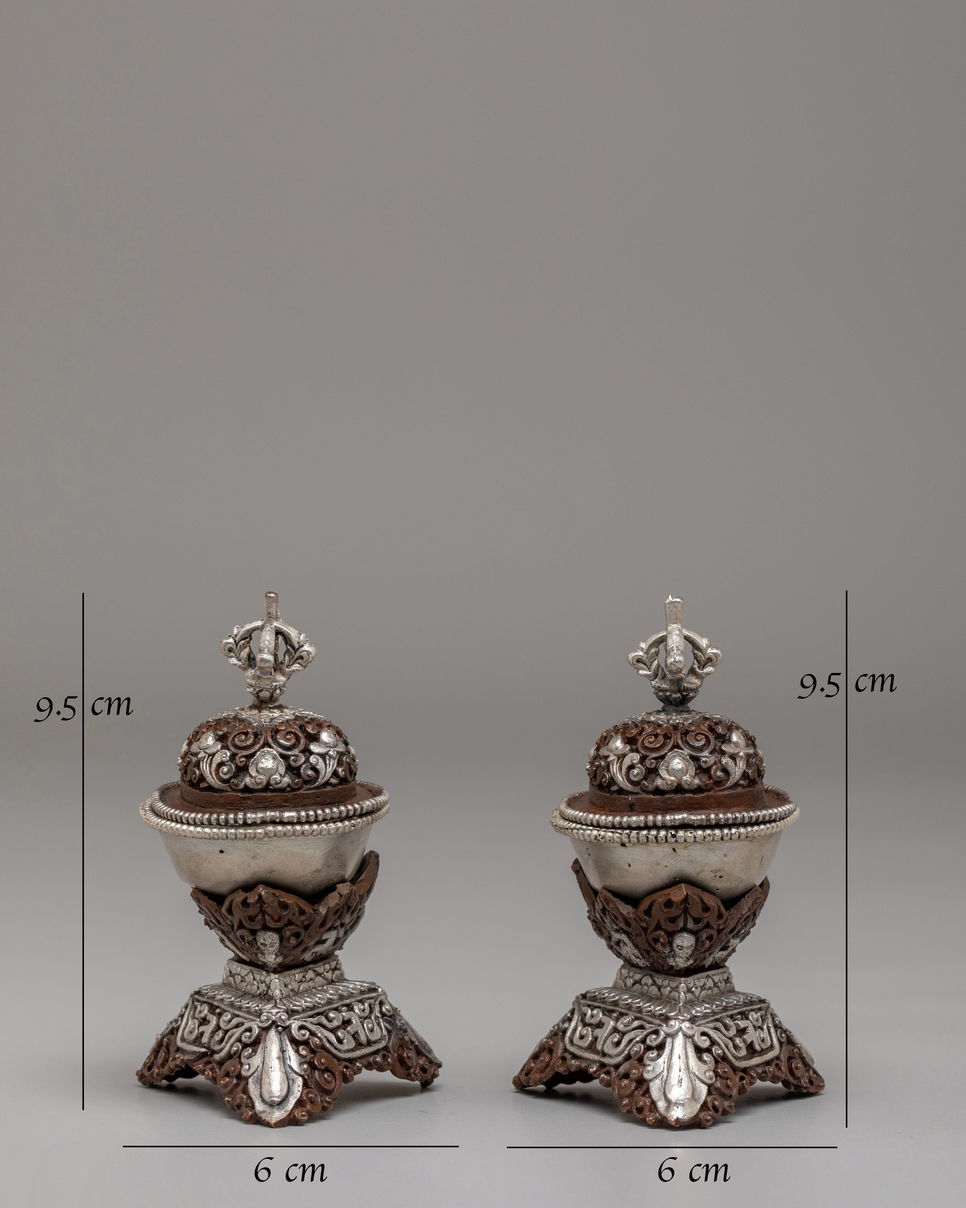 Tibetan Kapala Ritual Set | Sacred Offering Vessel for Tantric Ceremonies