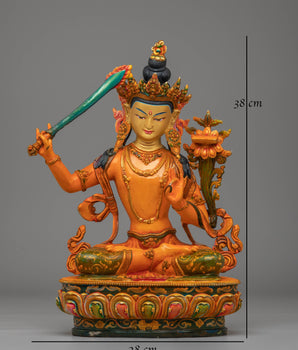 Manjushri Statue with Flaming Sword | Bodhisattva of Wisdom and Knowledge