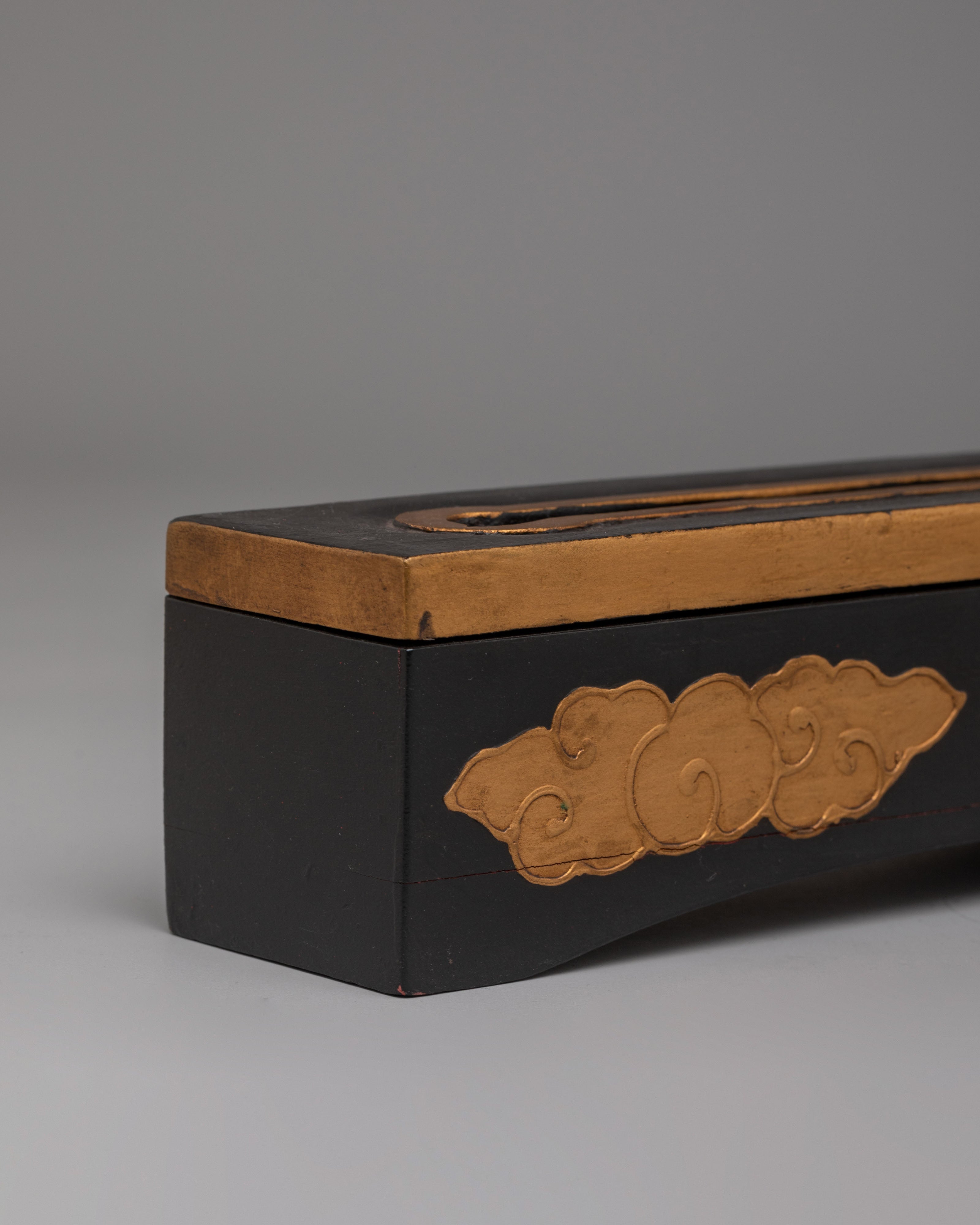 Buddhist Wooden Incense Burner | Spiritual Altar Decor