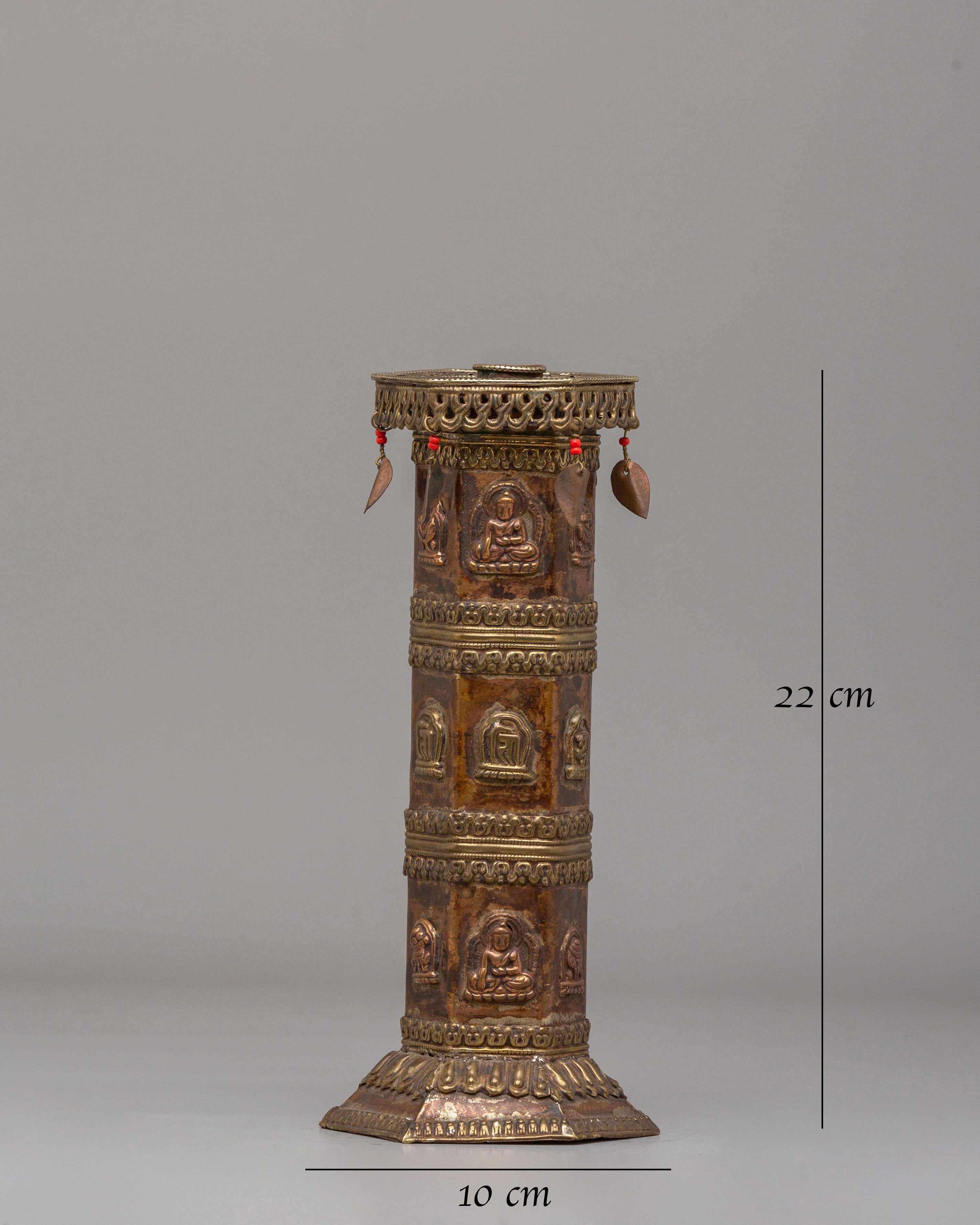 Sacred Buddhist Relief Incense Burner | Traditional Tibetan Ritual Burner