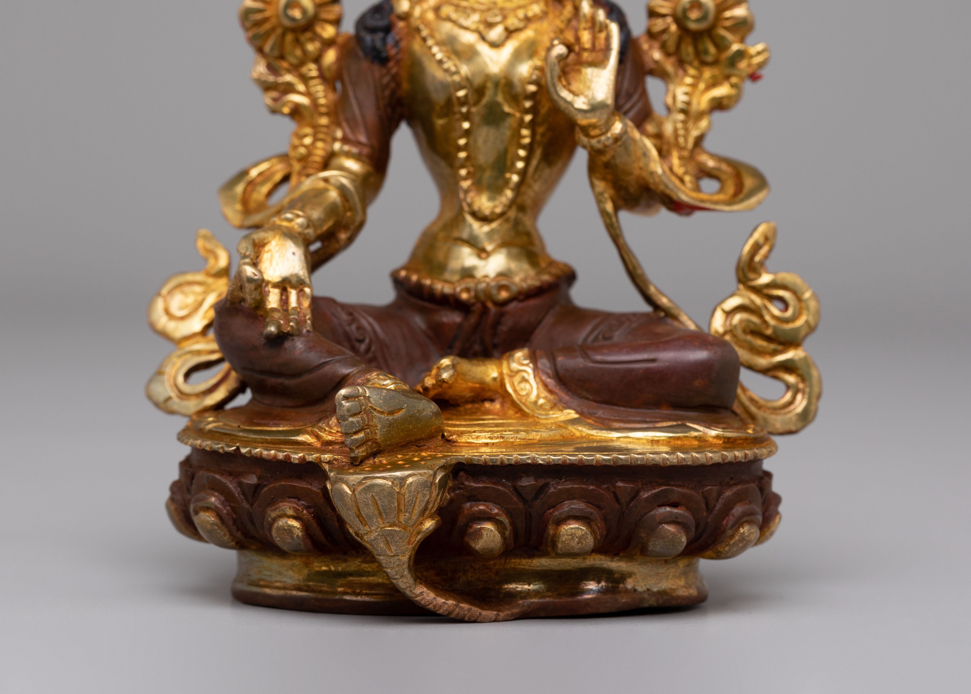 Healing Goddess Green Tara Statue | Embrace Divine Compassion and Protection