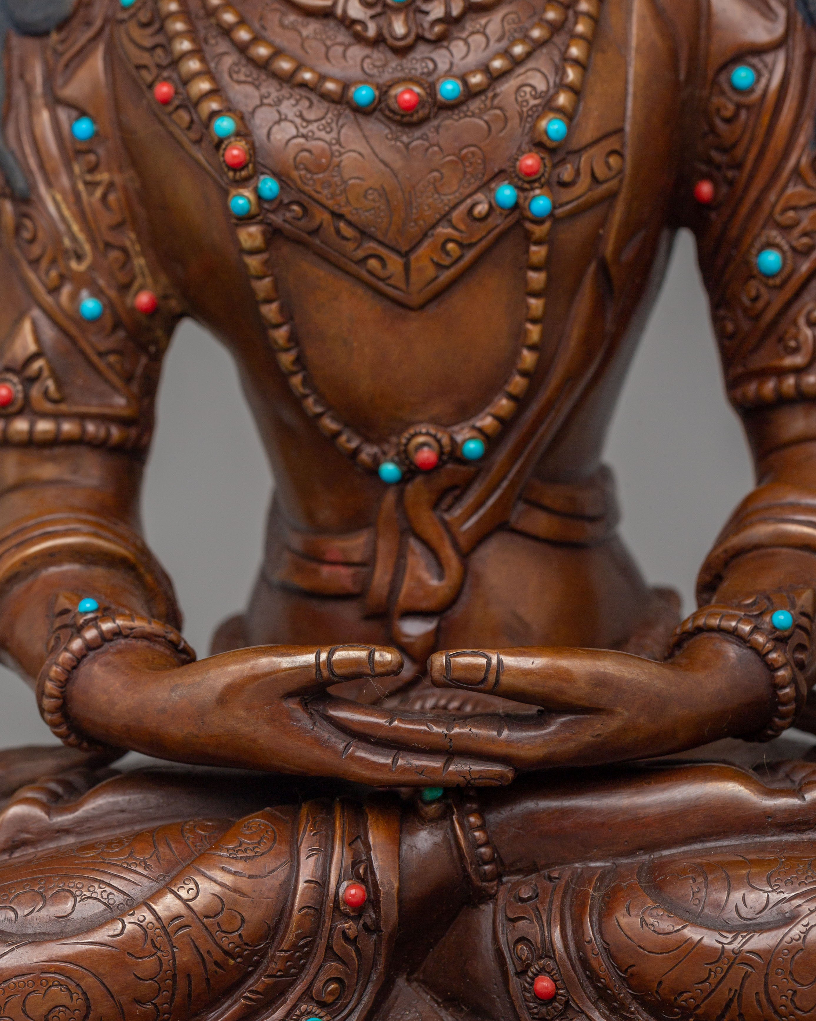 Sacred Amitayus Deity Statue | Handmade Tibetan Artwork for Spiritual Blessings