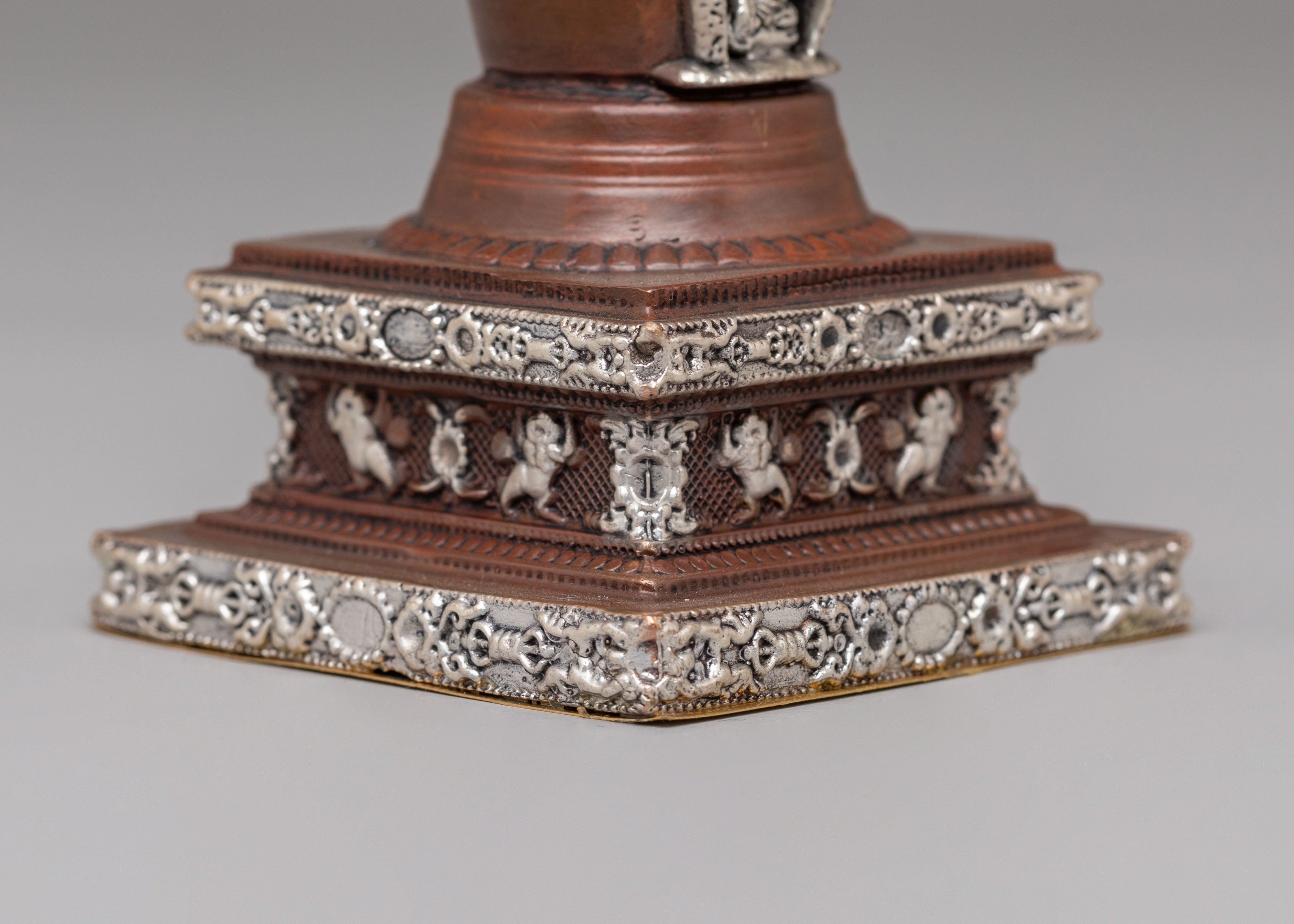Handcrafted Altar Parinirvana Stupa | Sacred Tibetan Art
