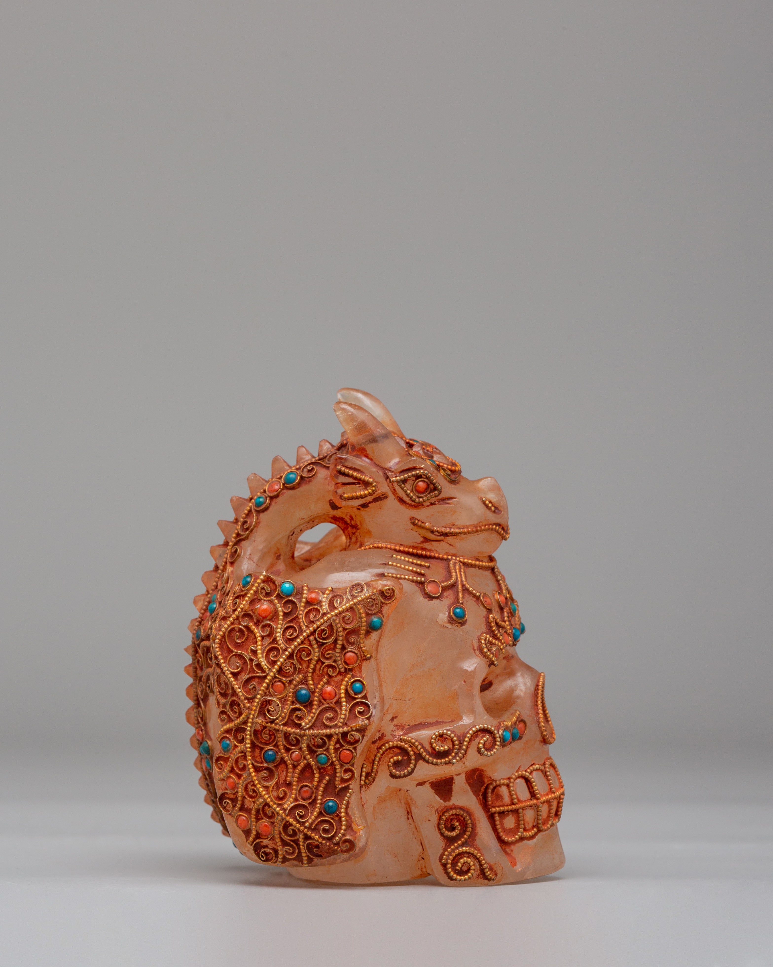 Himalayan Crystal Skull | Tibetan Buddhist Ritual Skull