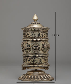 Tibetan Ritual Prayer Wheel | Perfect for Meditation and Spiritual Practices