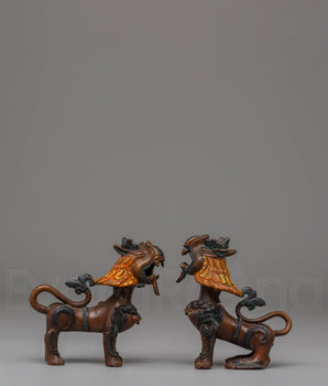 Guardian Lion Sculpture Set