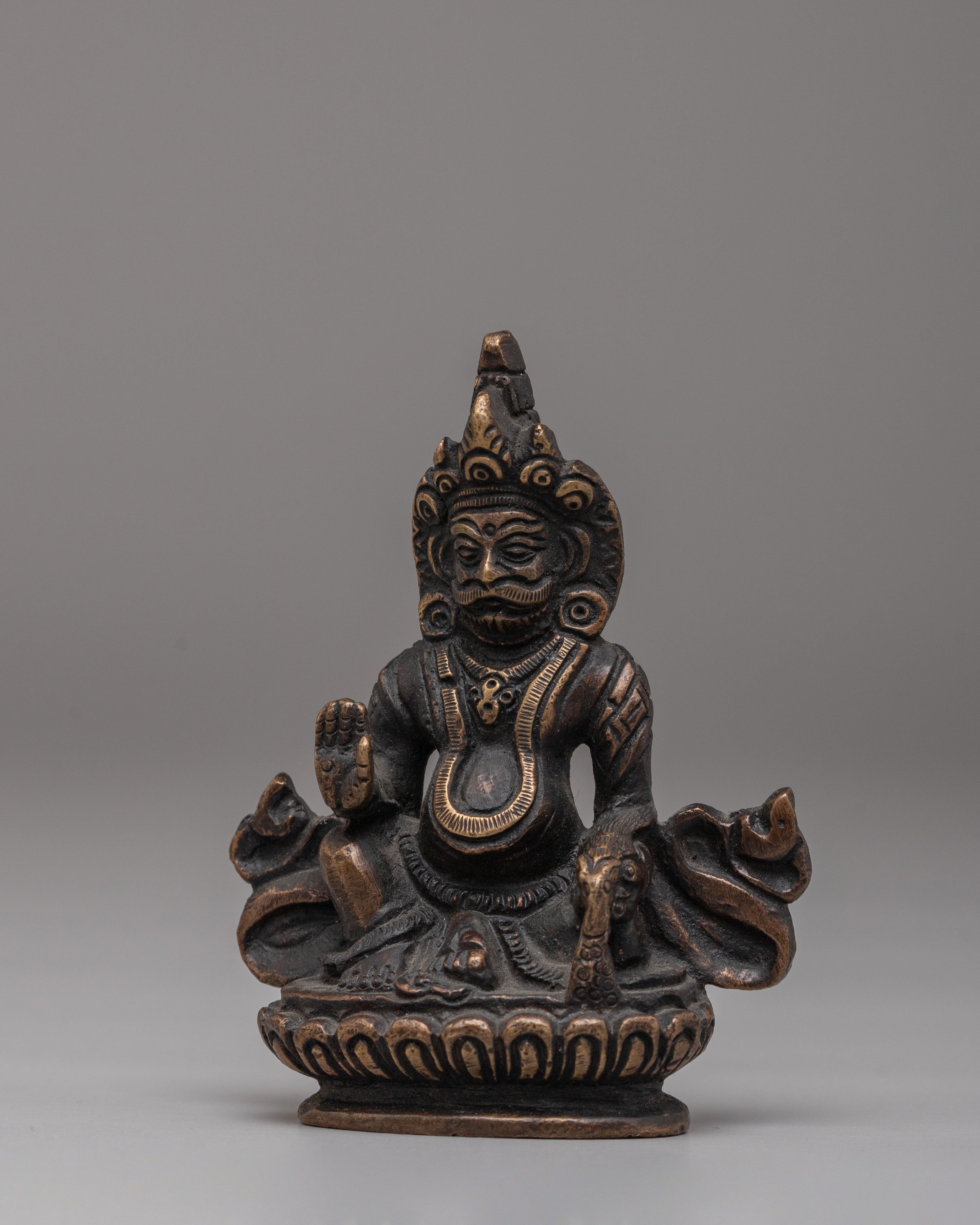 Handmade Kubera Statue | Brass Wealth Deity