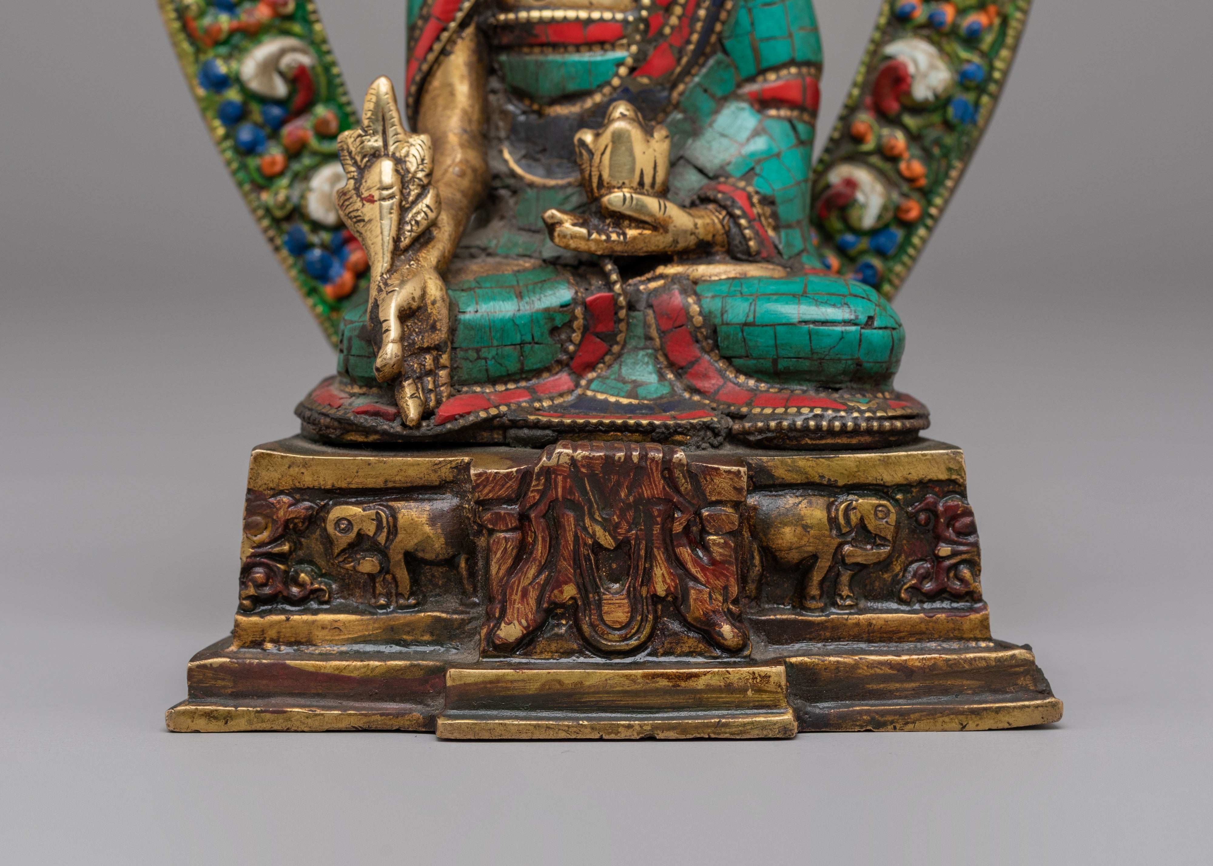 Handmade Medicine Buddha Tibetan Statue | Spiritual Decor