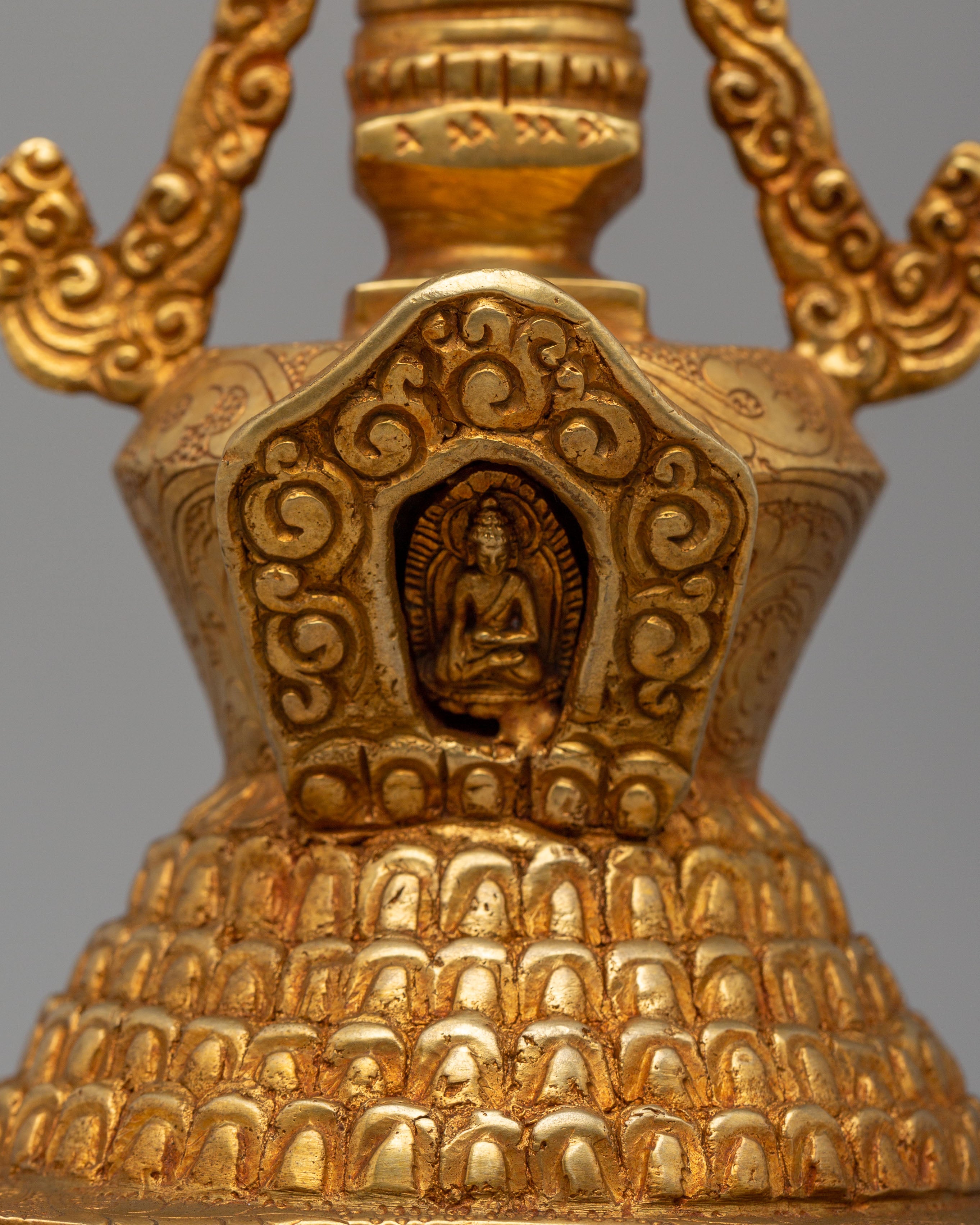 Traditional Tibetan Altar Stupa | Lotus Blossom Design