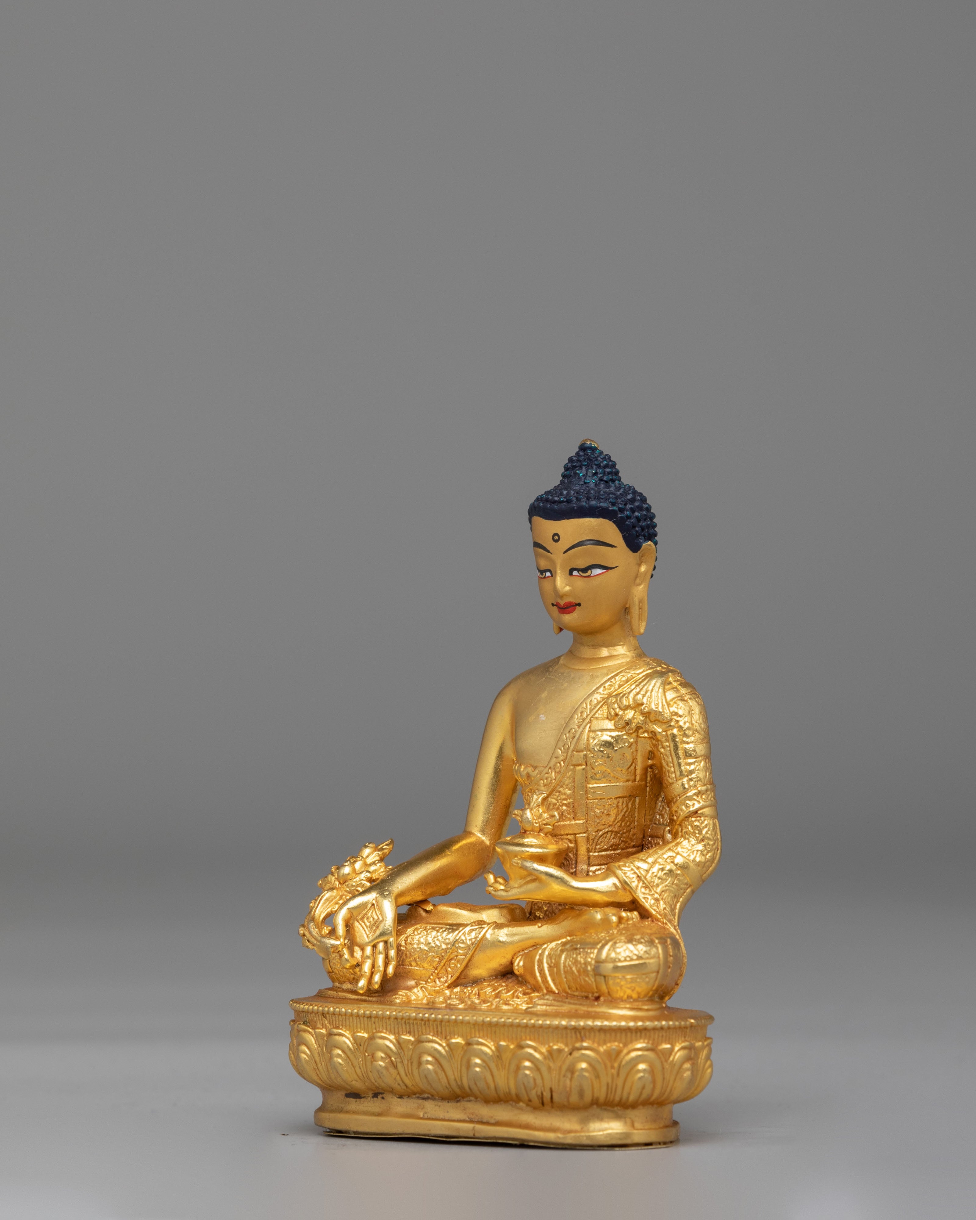 Sacred Medicine Buddha Deity Statue | Sangye Menla Altar Statue