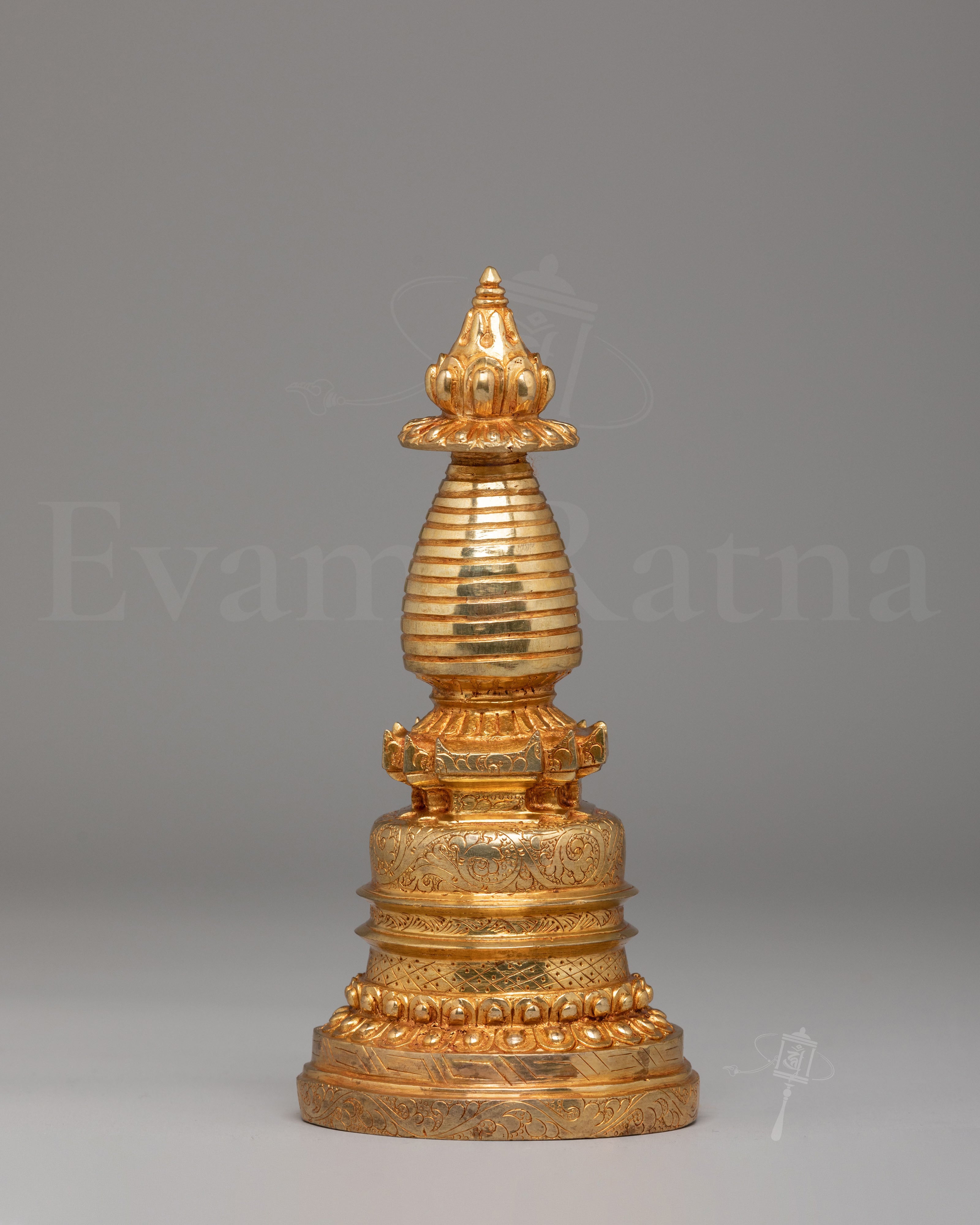 Gold-Plated Ritual Kadampa Stupa 