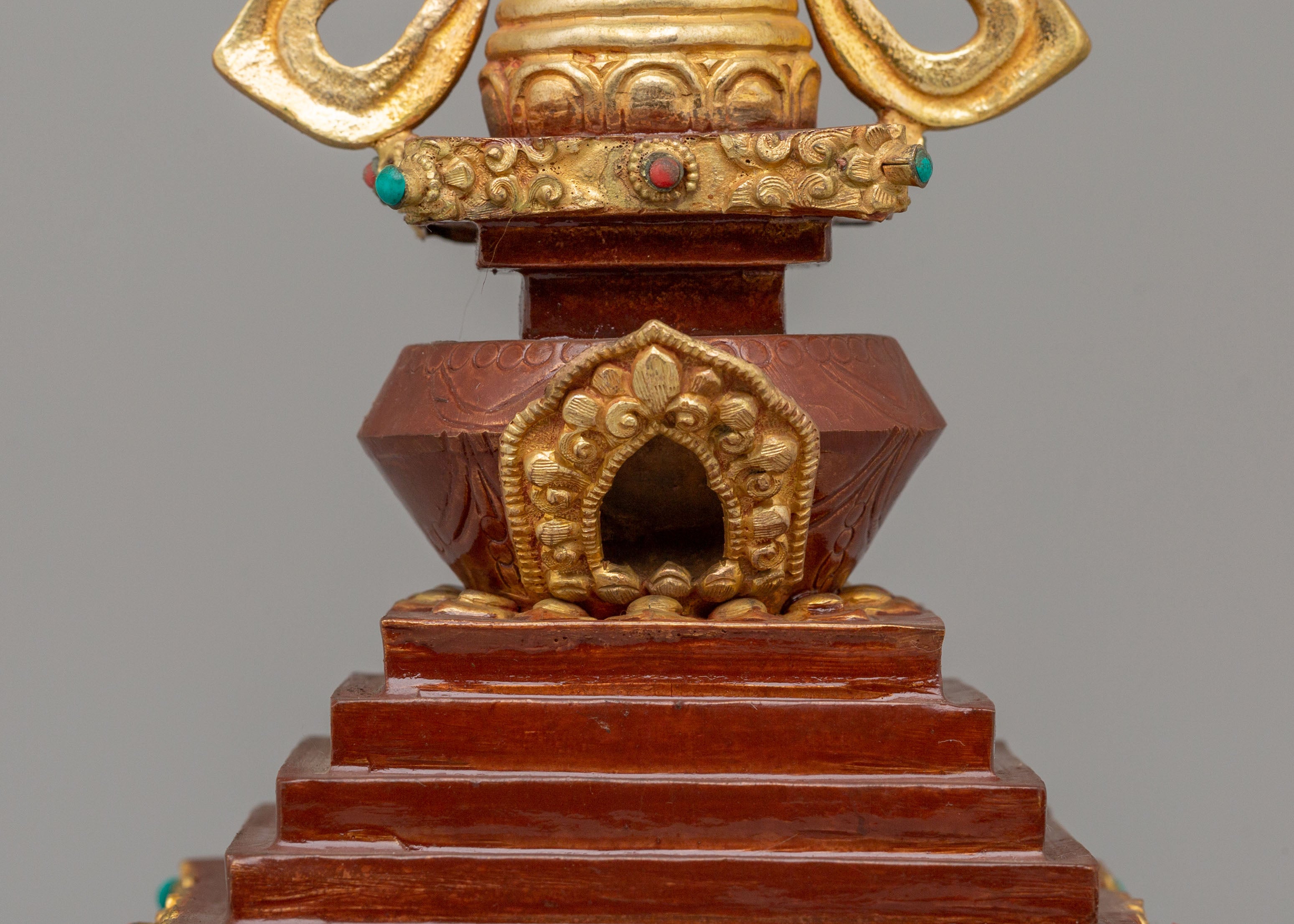 Handcrafted Sacred Altar Enlightenment Stupa | Symbol of Inner Peace