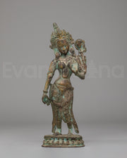 Standing Green Tara Statue