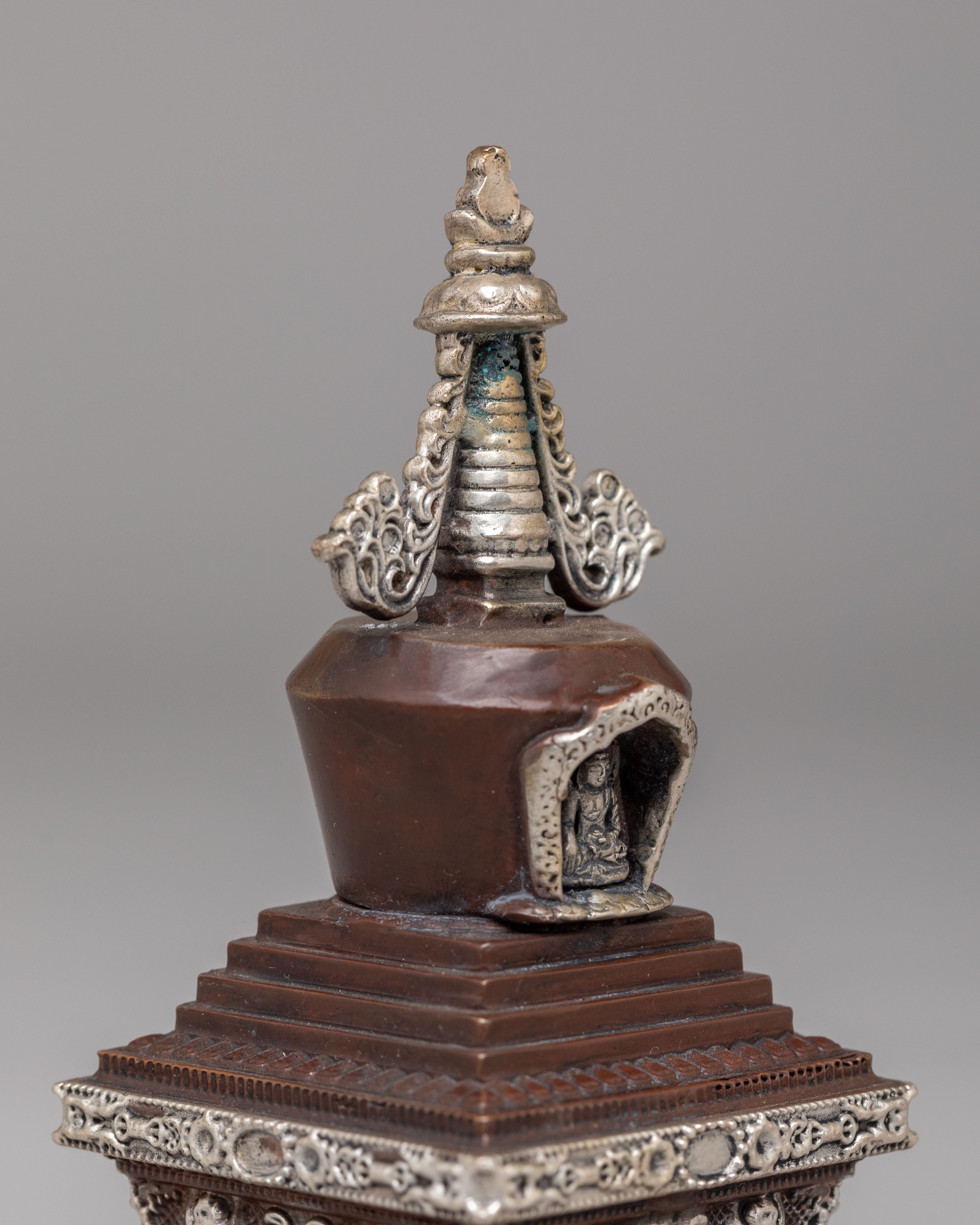Sacred Ritual Enlightenment Stupa | Handcrafted Tibetan Stupa