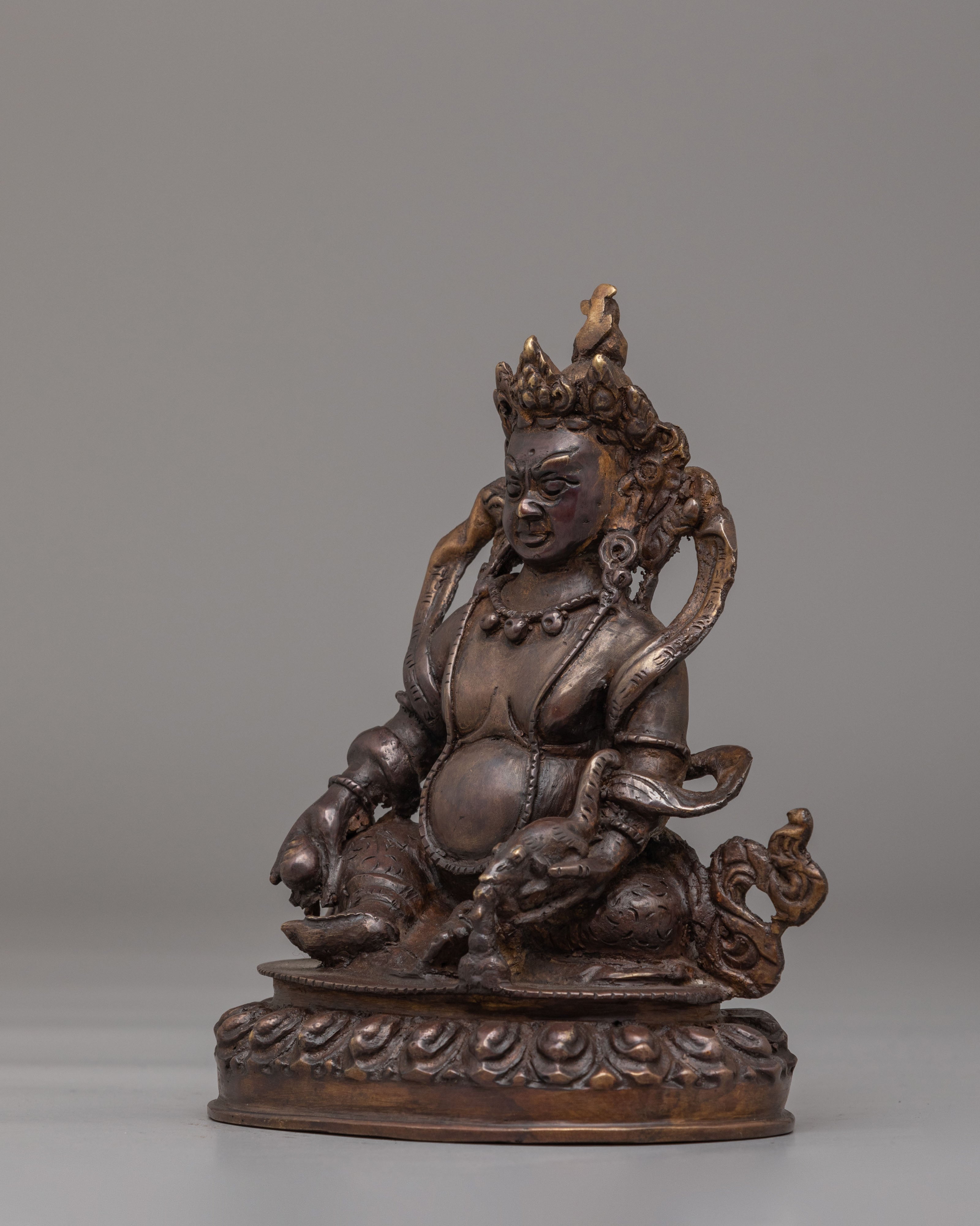 Tibetan Altar Dzambhala Deity Statue | Wealth Deity Decor