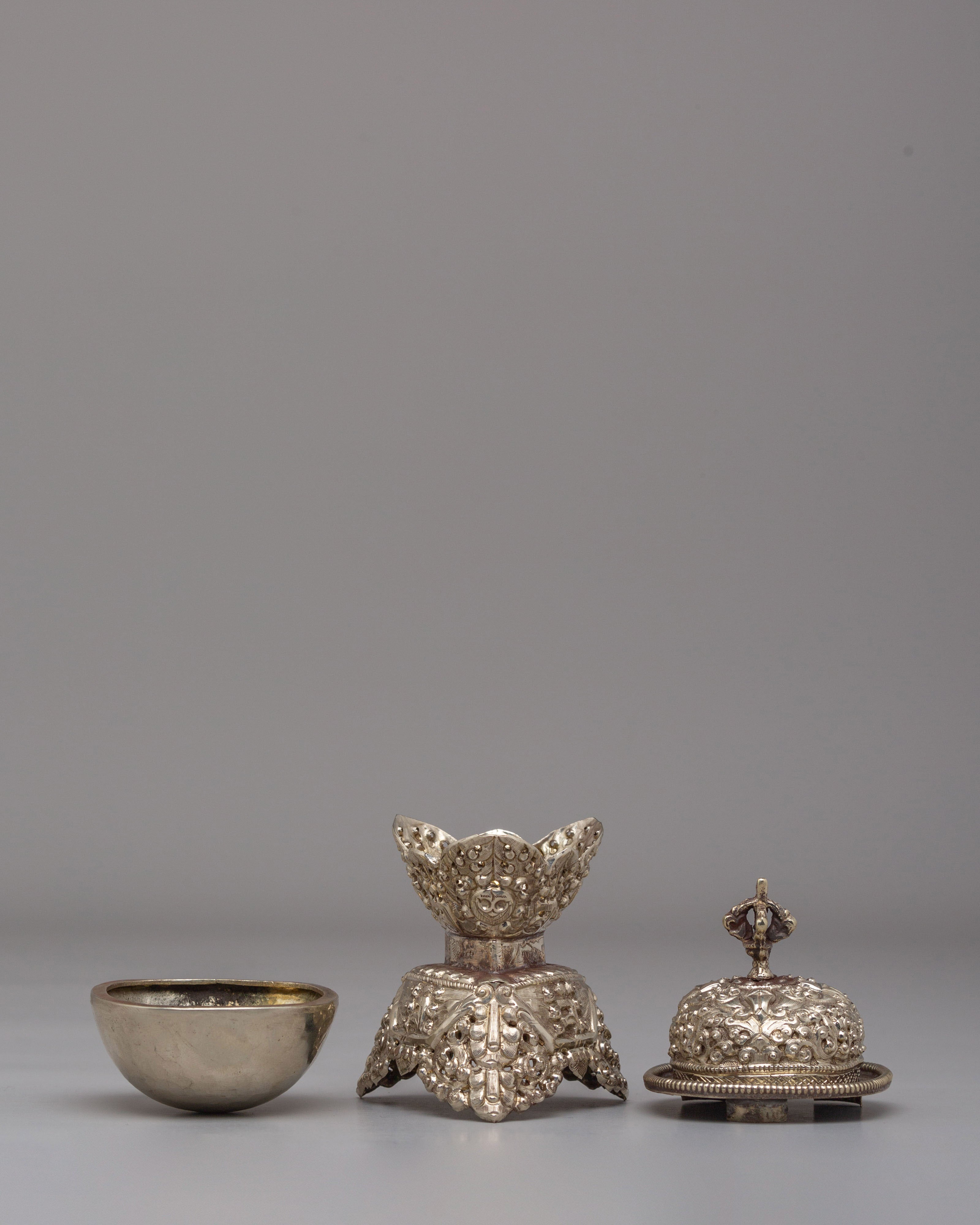 Handcrafted Tibetan Ritual Kapala | Vajrayana Offering Bowl