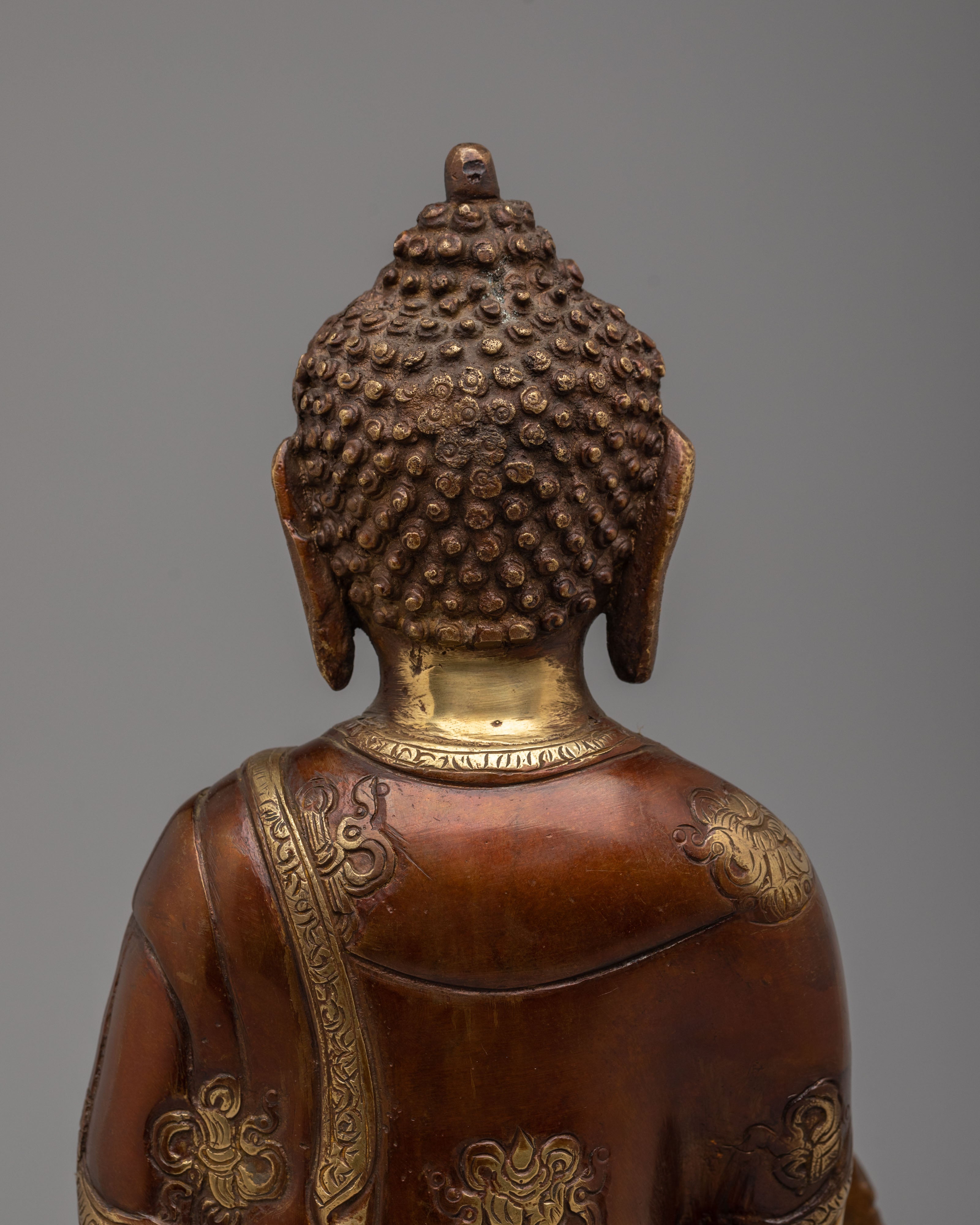Scared Medicine Buddha Buddhist Statue | Handcrafted Brass Sculpture