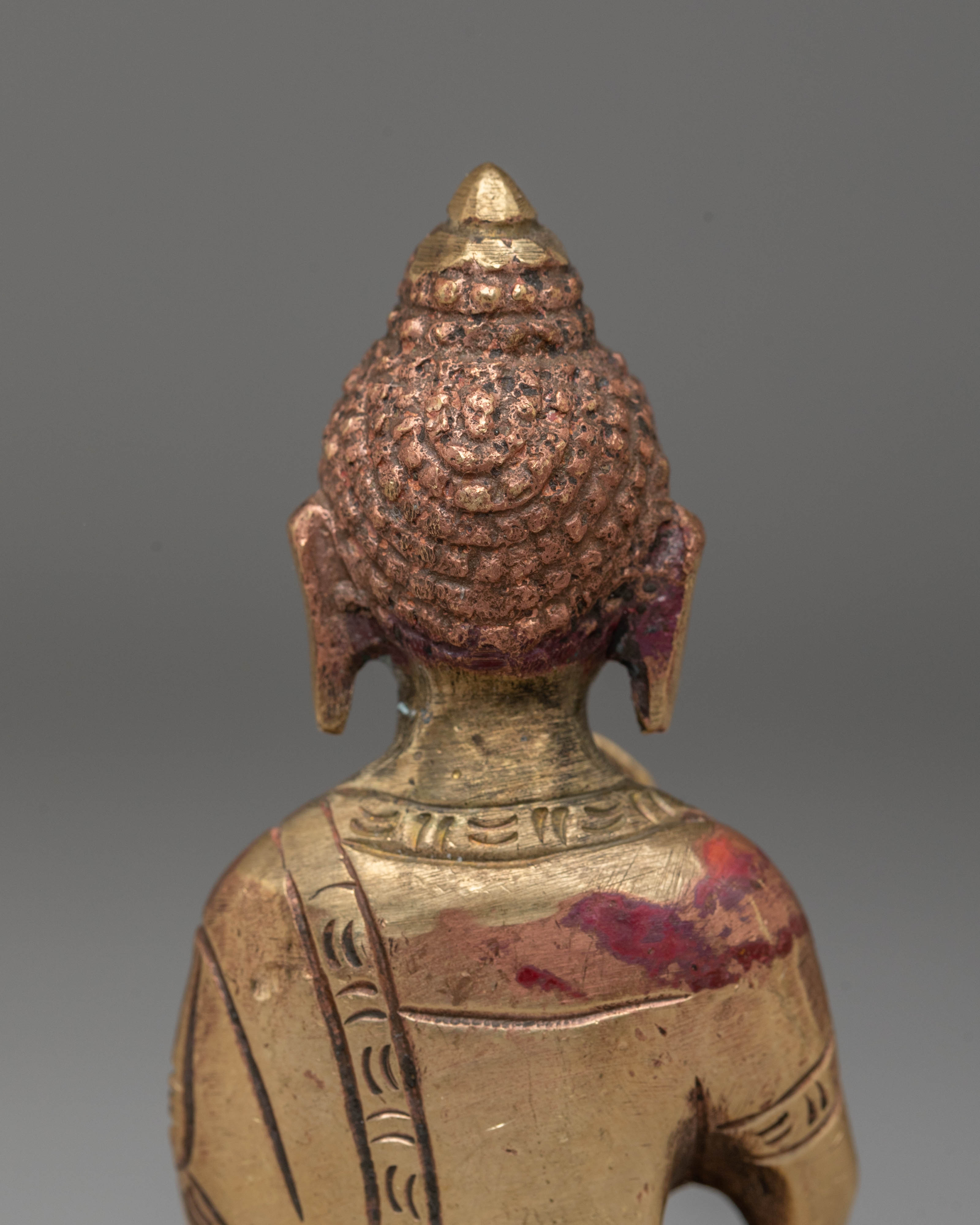 Handcrafted Buddhist Amogasiddhi Statue | Copper Body Statue
