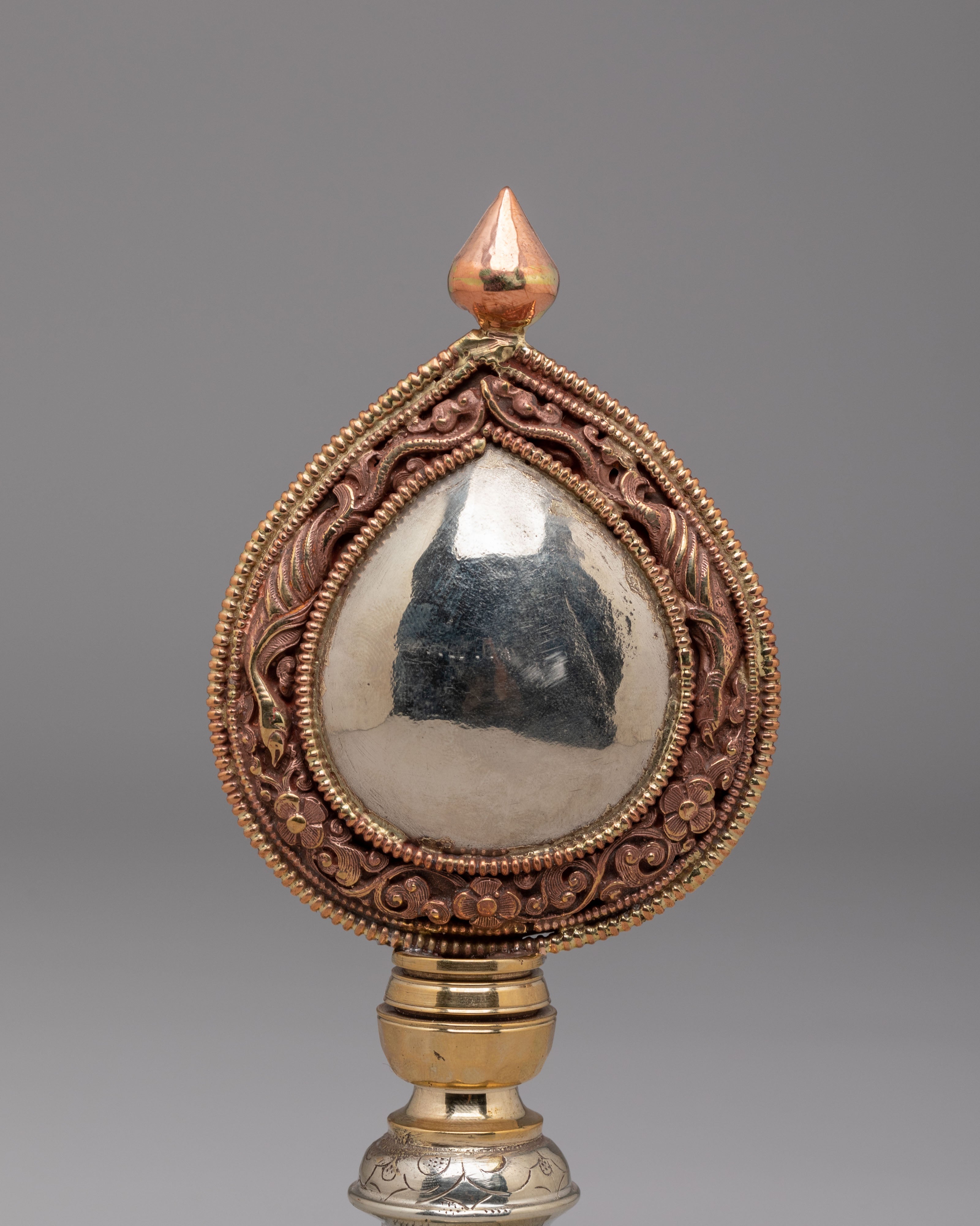 Buddhist Altar Ritual Mirror | Handcrafted Spiritual Decor for Meditation