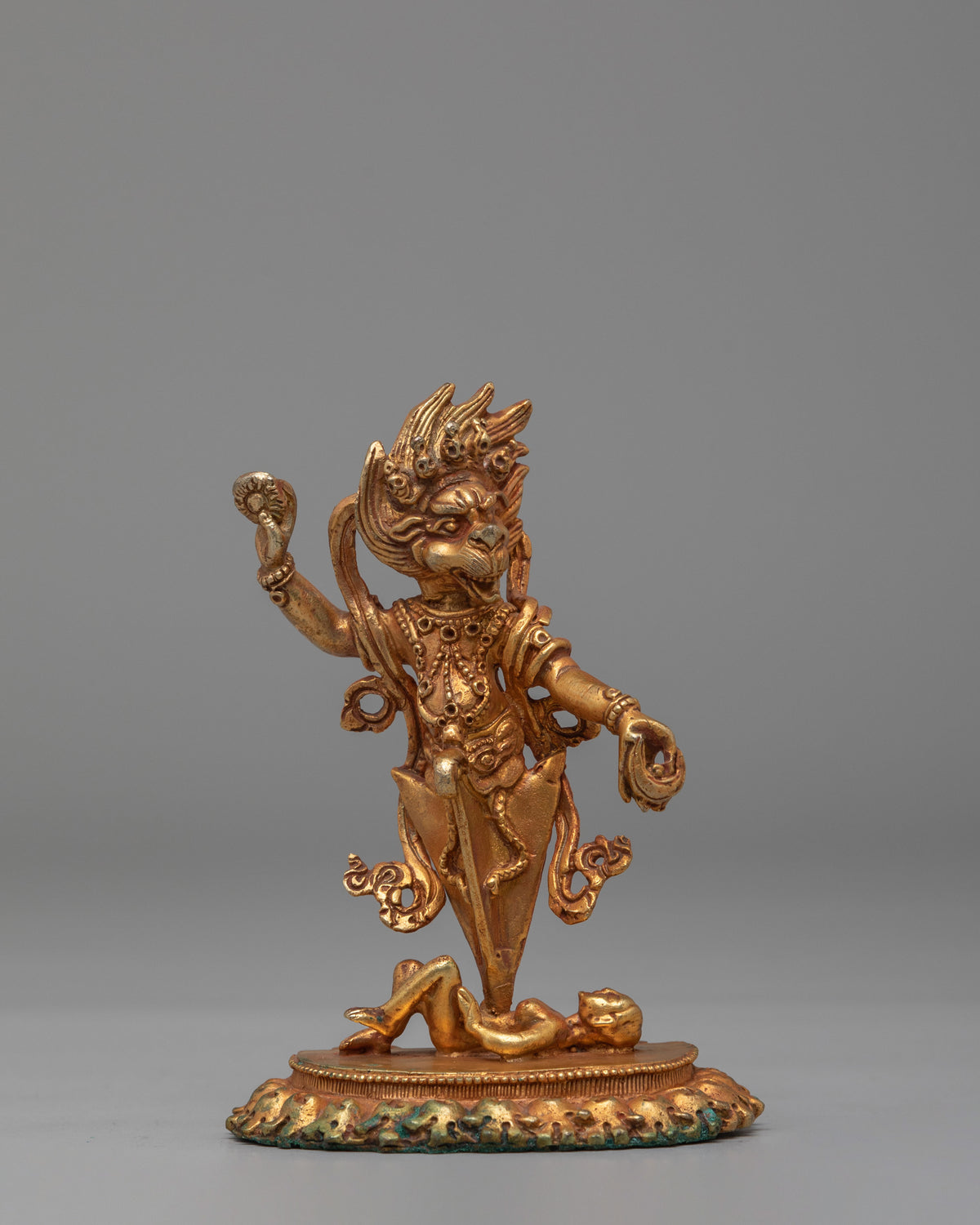 Chandra Surya Simha Jogini Statue | Handcrafted Spiritual Sculpture