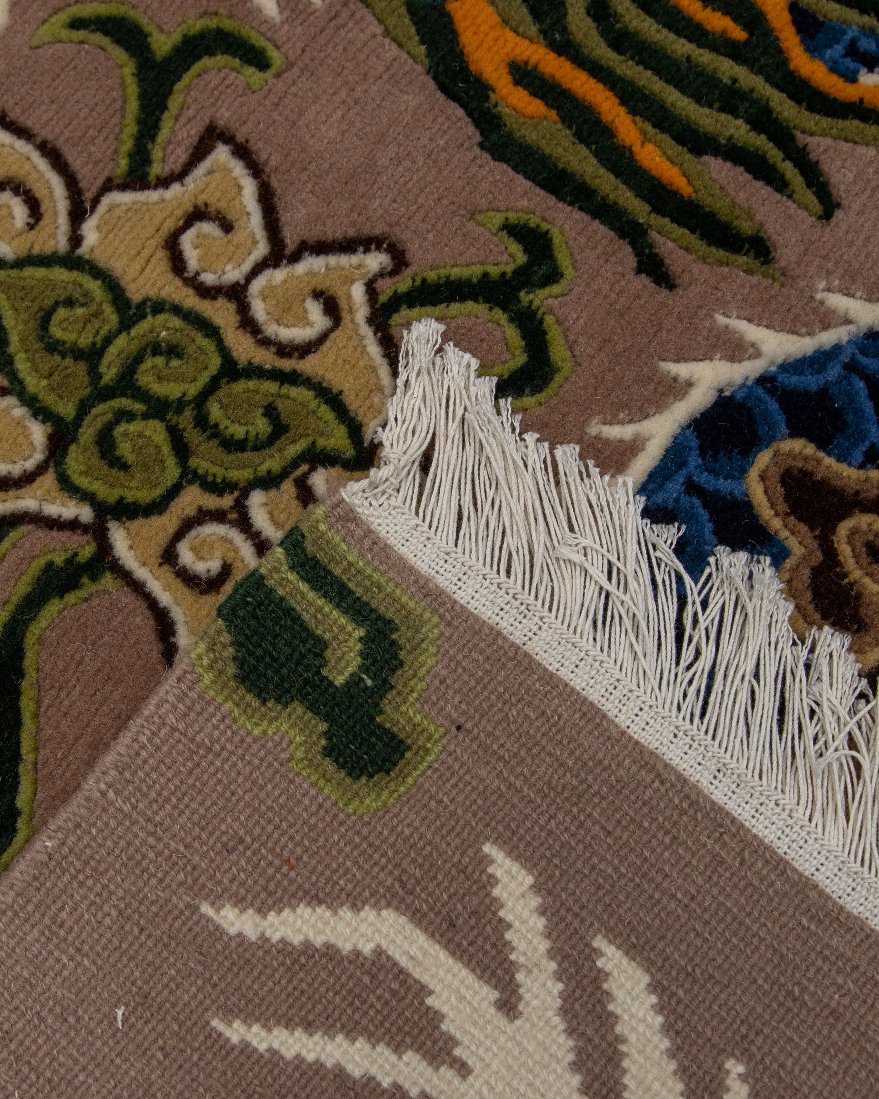 Decorative Himalayan Floor Rug | Handmade Tibetan Decor