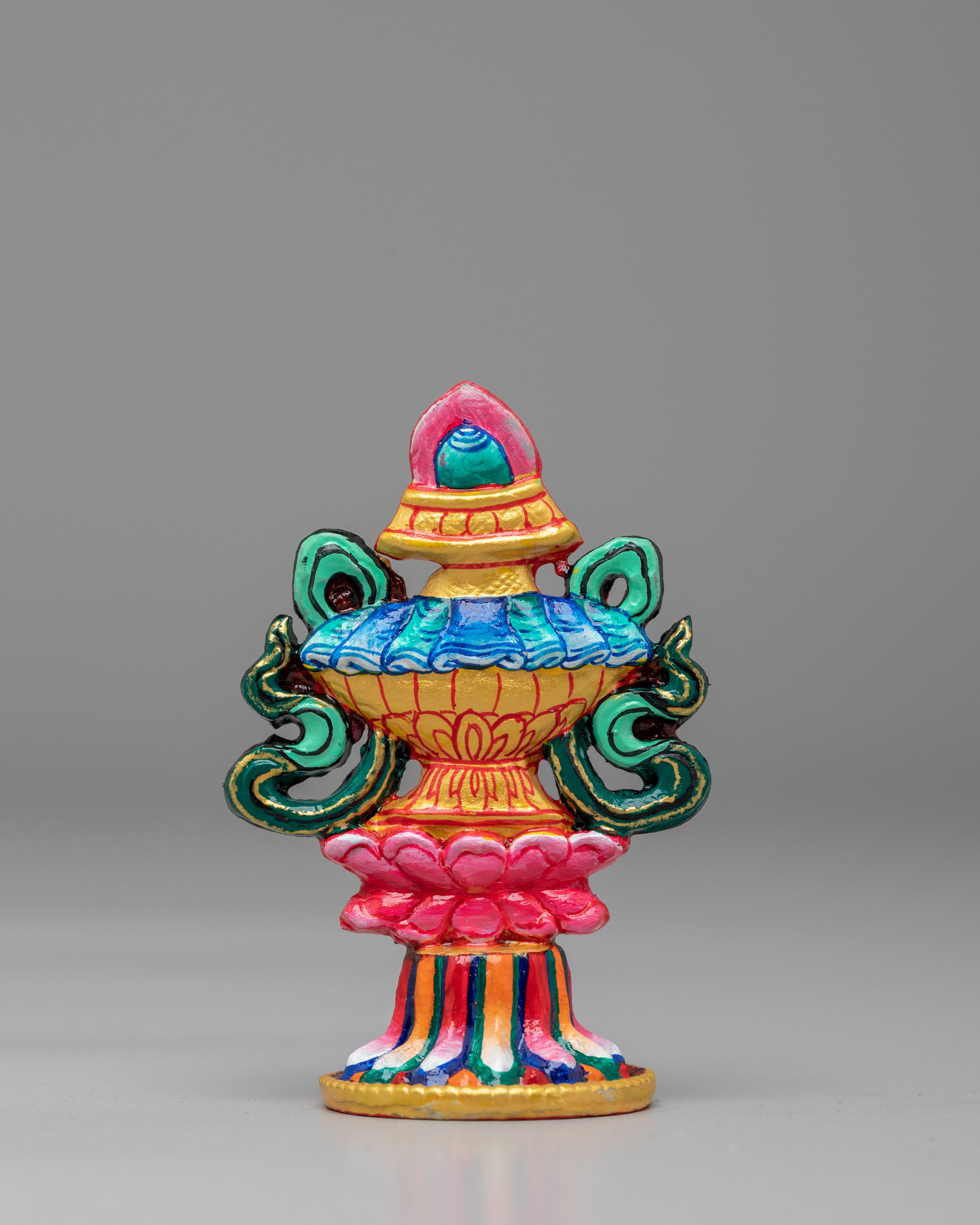 Ceremonial 8 Auspicious Symbols Sculpture | Gold & Acrylic Color
