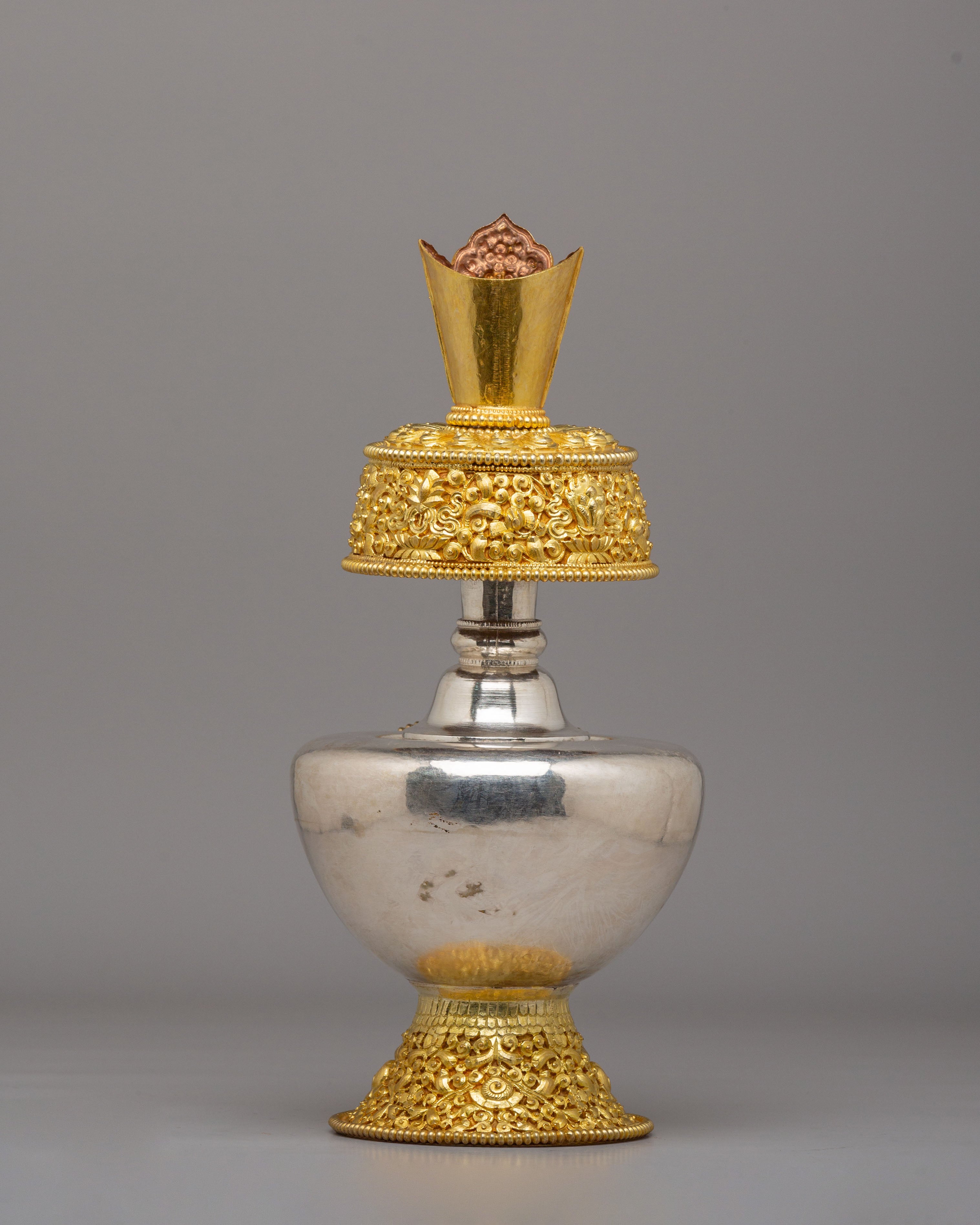 Himalayan Altar Bhumba Set | Handcrafted Copper Ritual Vessels