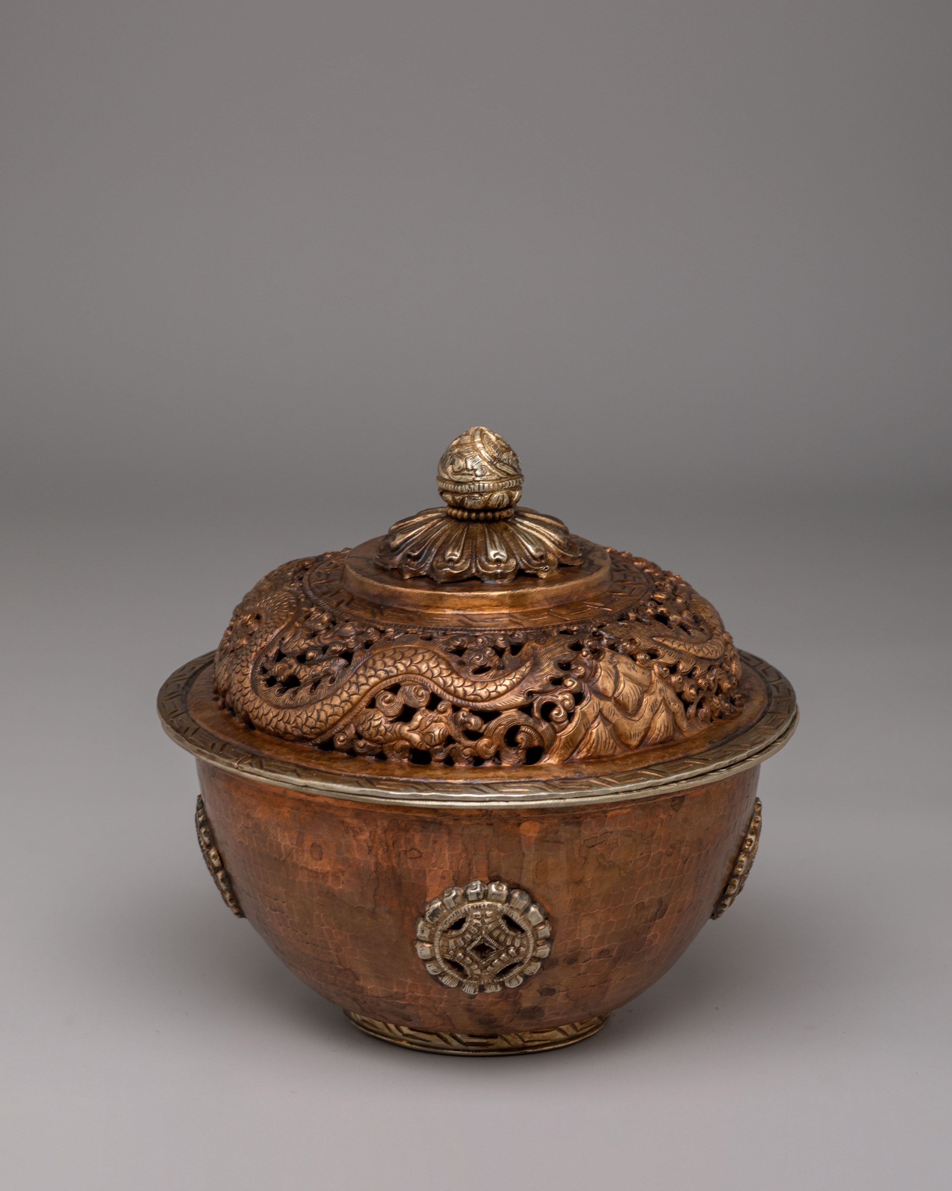 Decorative Incense Burner with Handle | Tibetan Ritual Censer