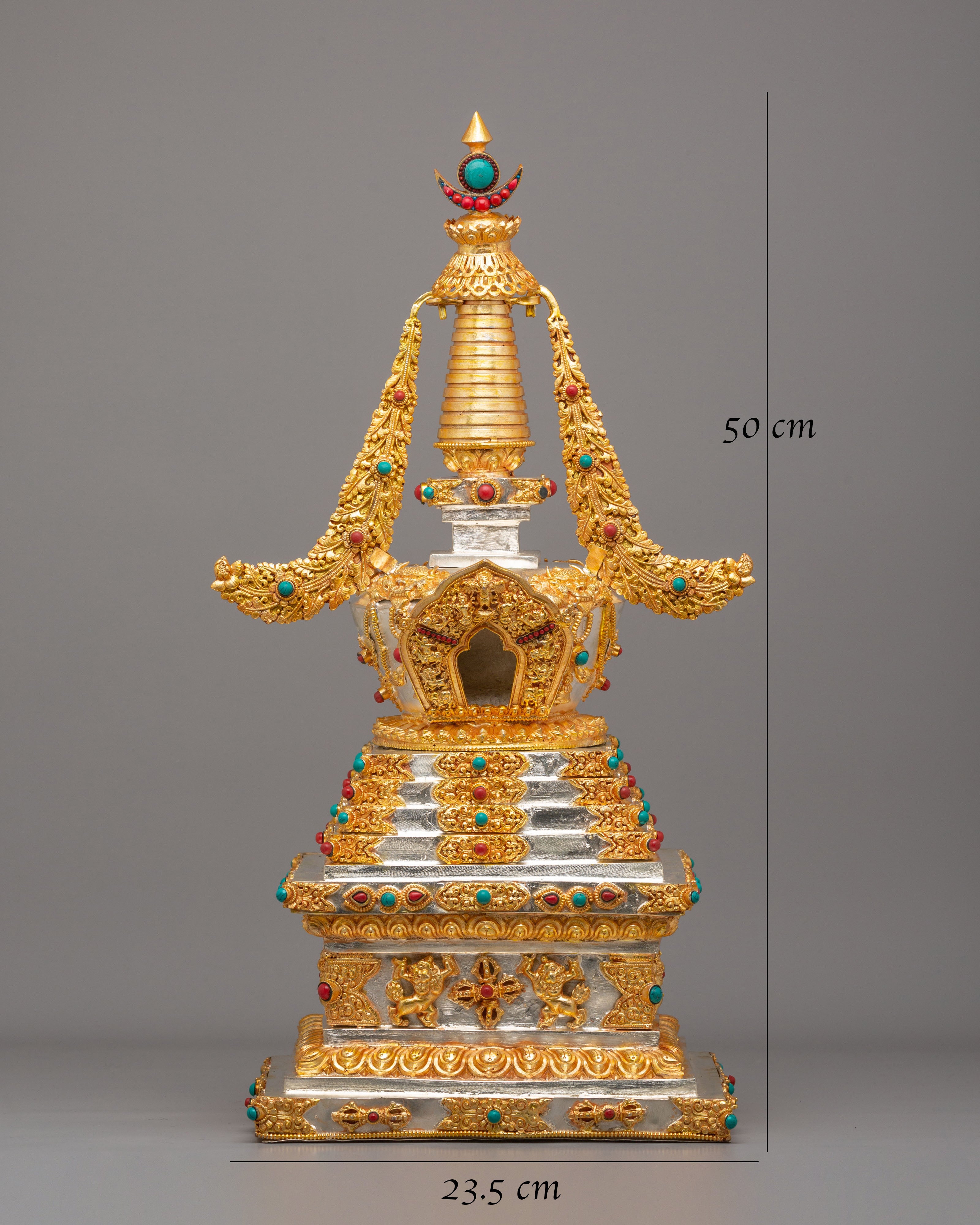 Handmade Tibetan Enlightenment Stupa | Symbol of Spiritual Awakening