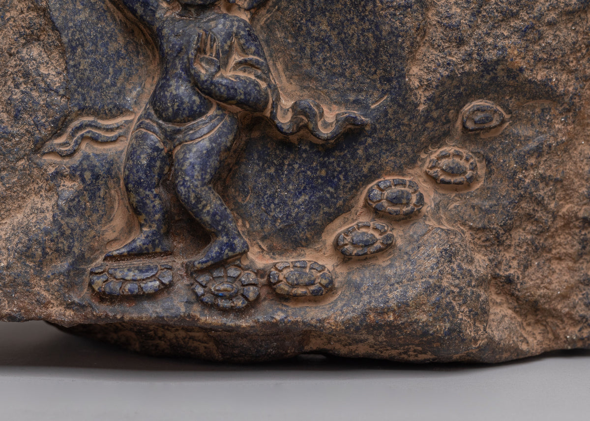 Handmade Siddhartha Gautama Statue | Lapis Lazuli Buddhist Artwork