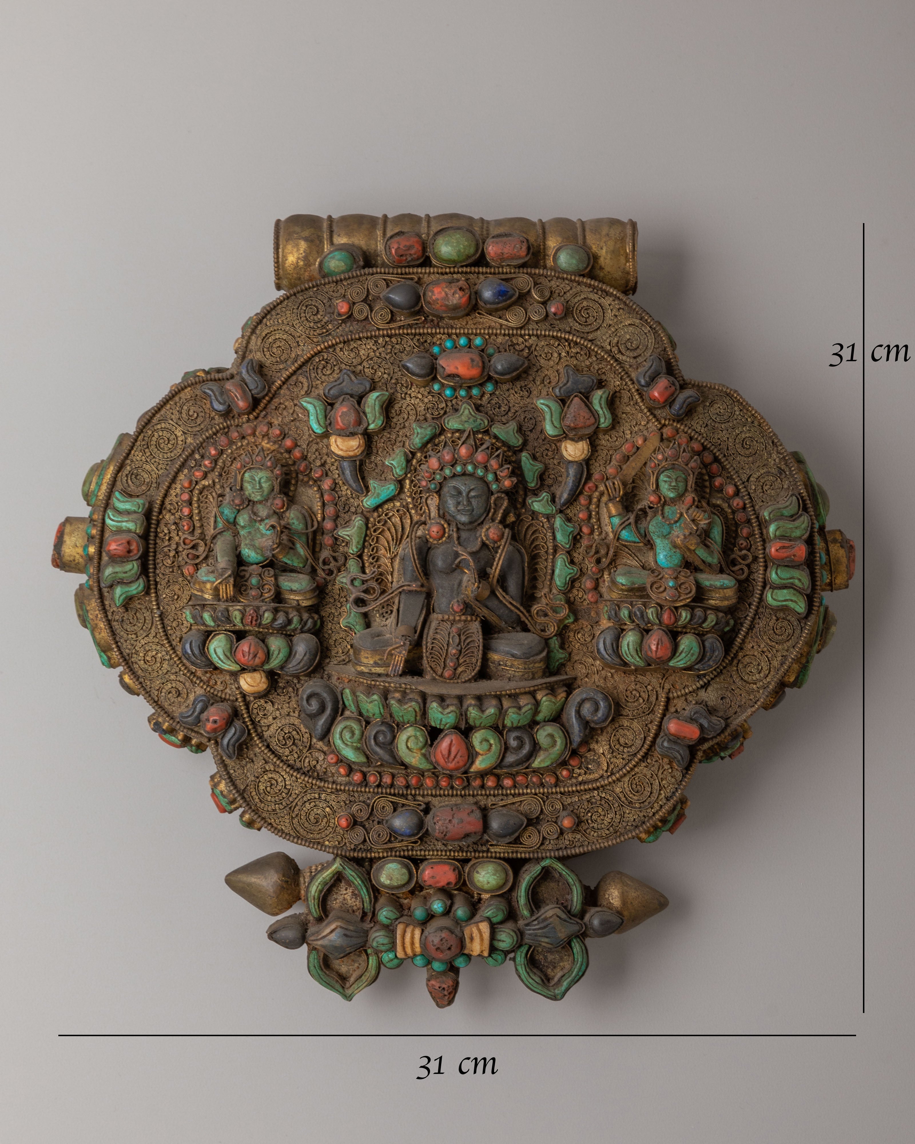 Handcrafted White Tara Ghau Box Locket | Symbol of Protection and Compassion
