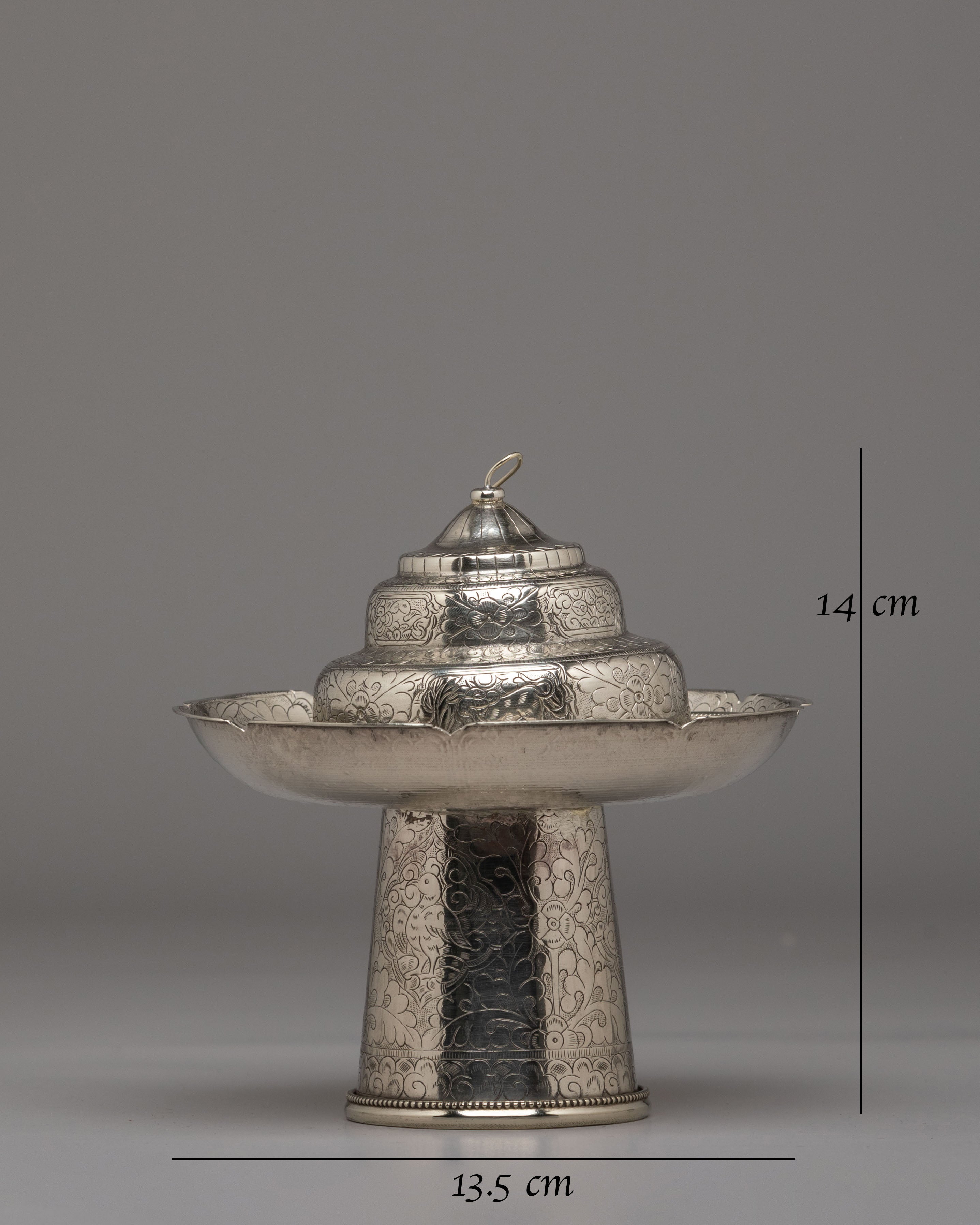 Handcrafted Tea Cup Cover | White Metal Tea Pot Cover
