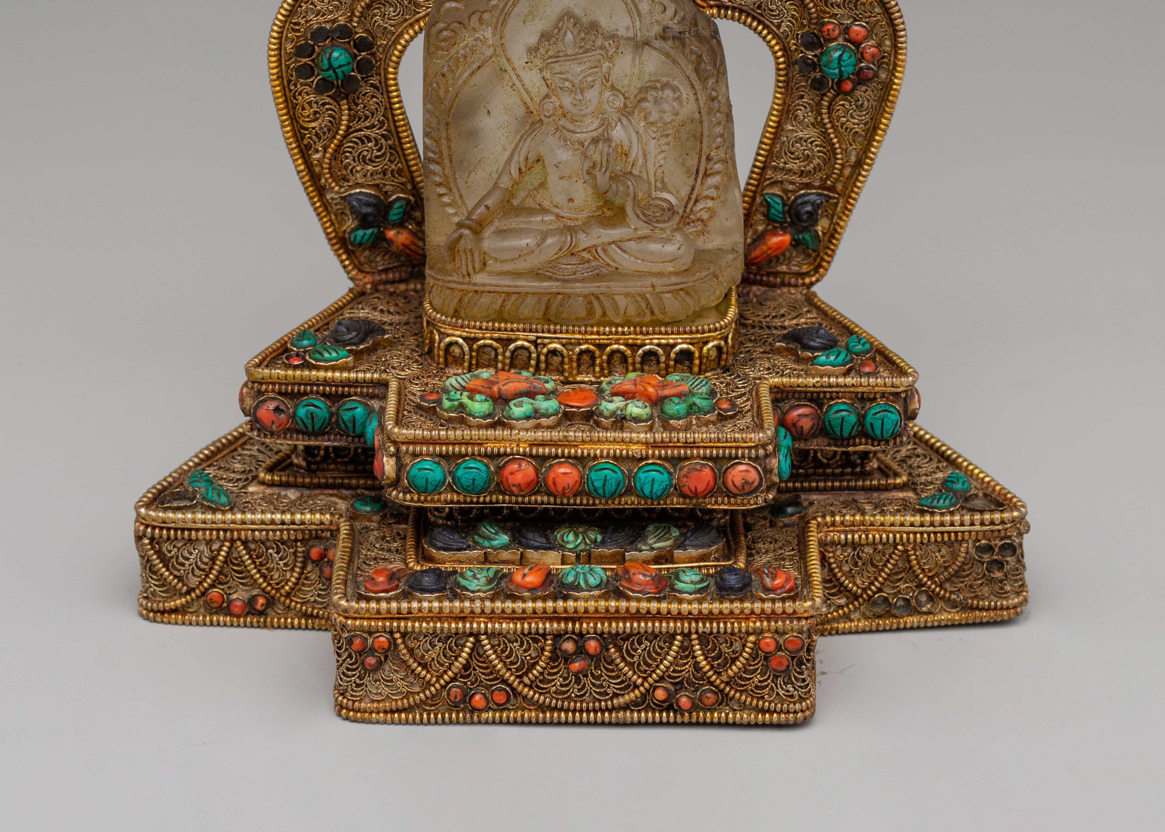White Tara on Throne Statue | A Divine Symbol of Compassion and Protection