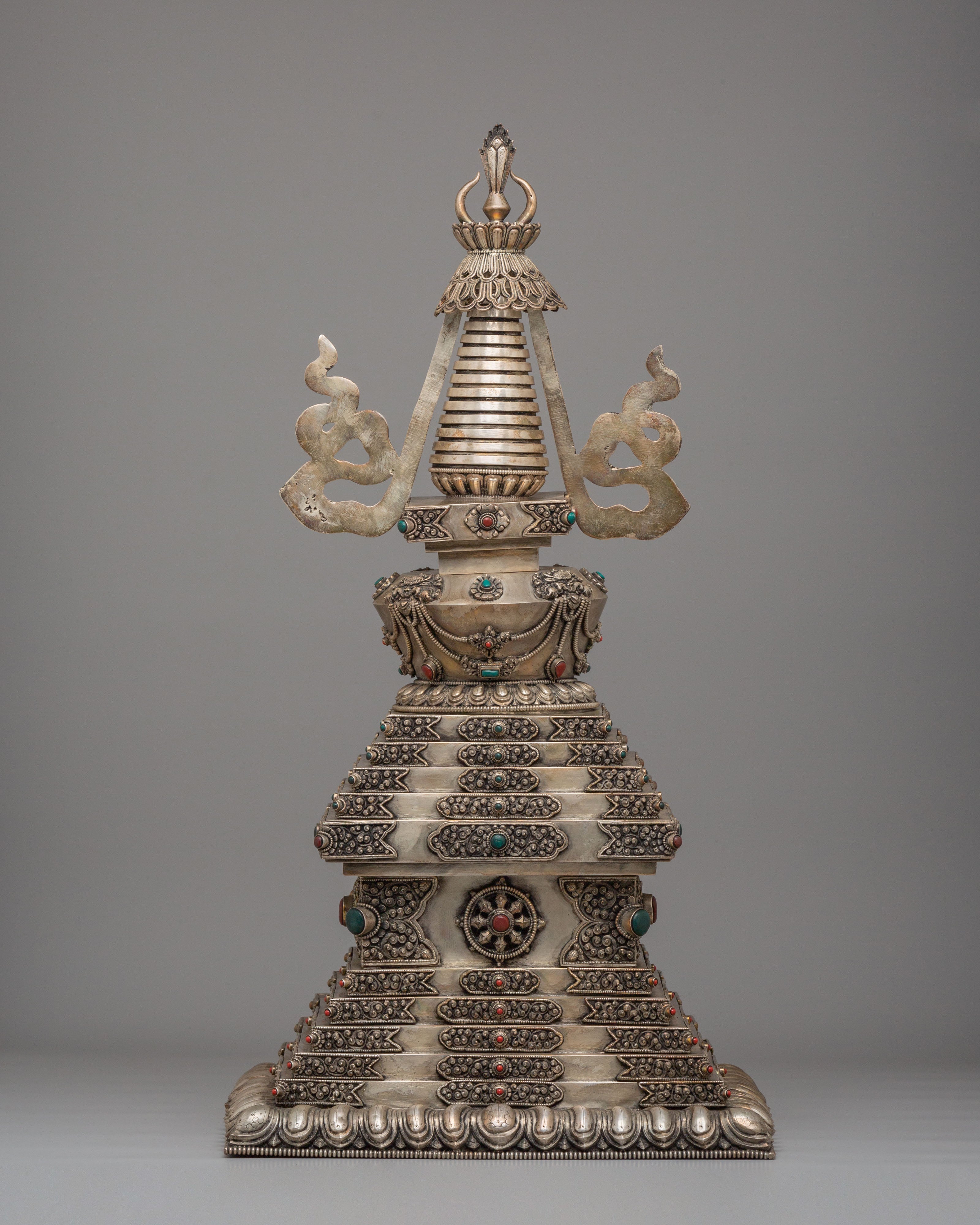 Handcrafted Tibetan Jangchub Stupa | Shrine for Meditation