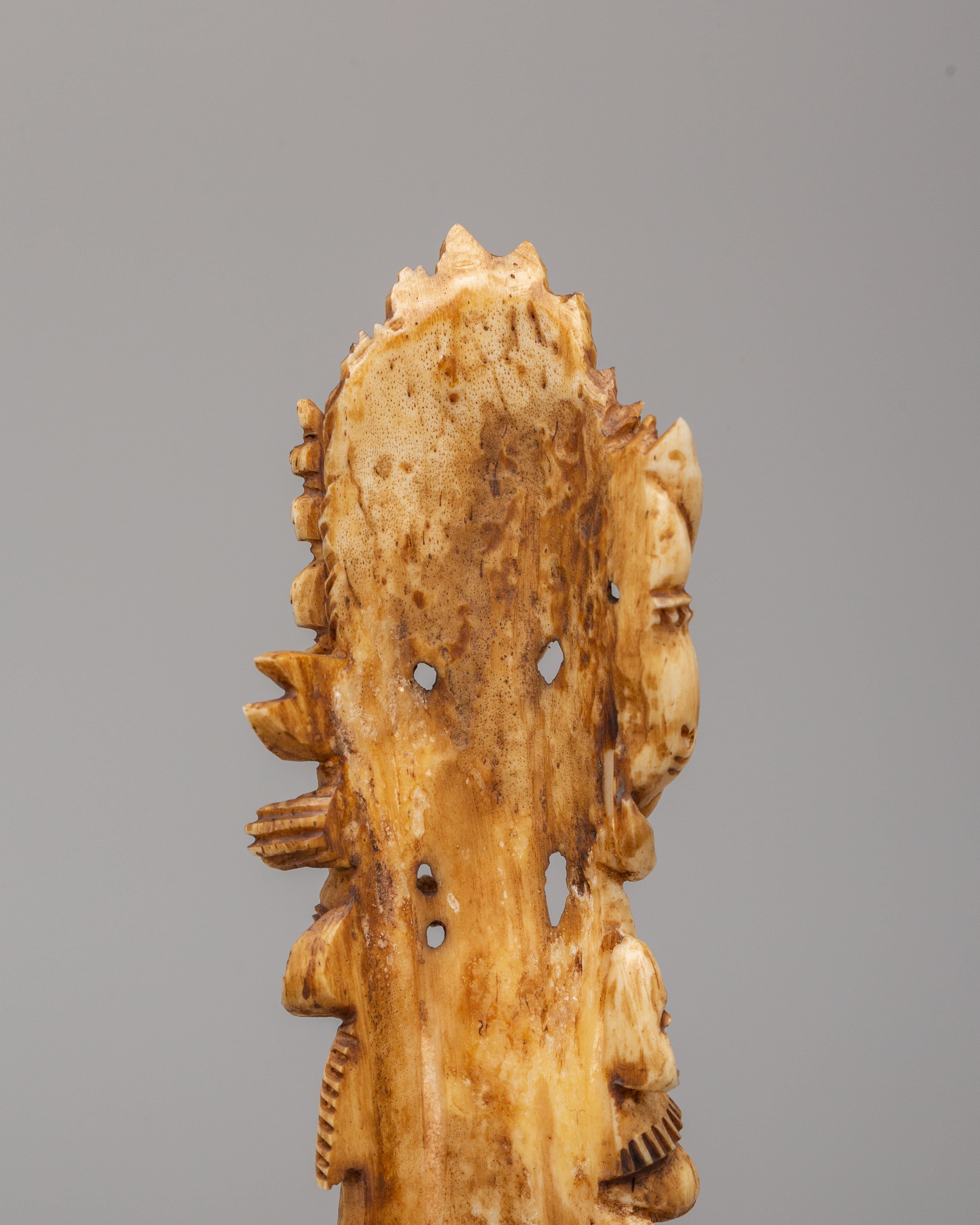 Dorje Phagmo Bone Sculpture | Yak Bone Vajrayana Deity Decor