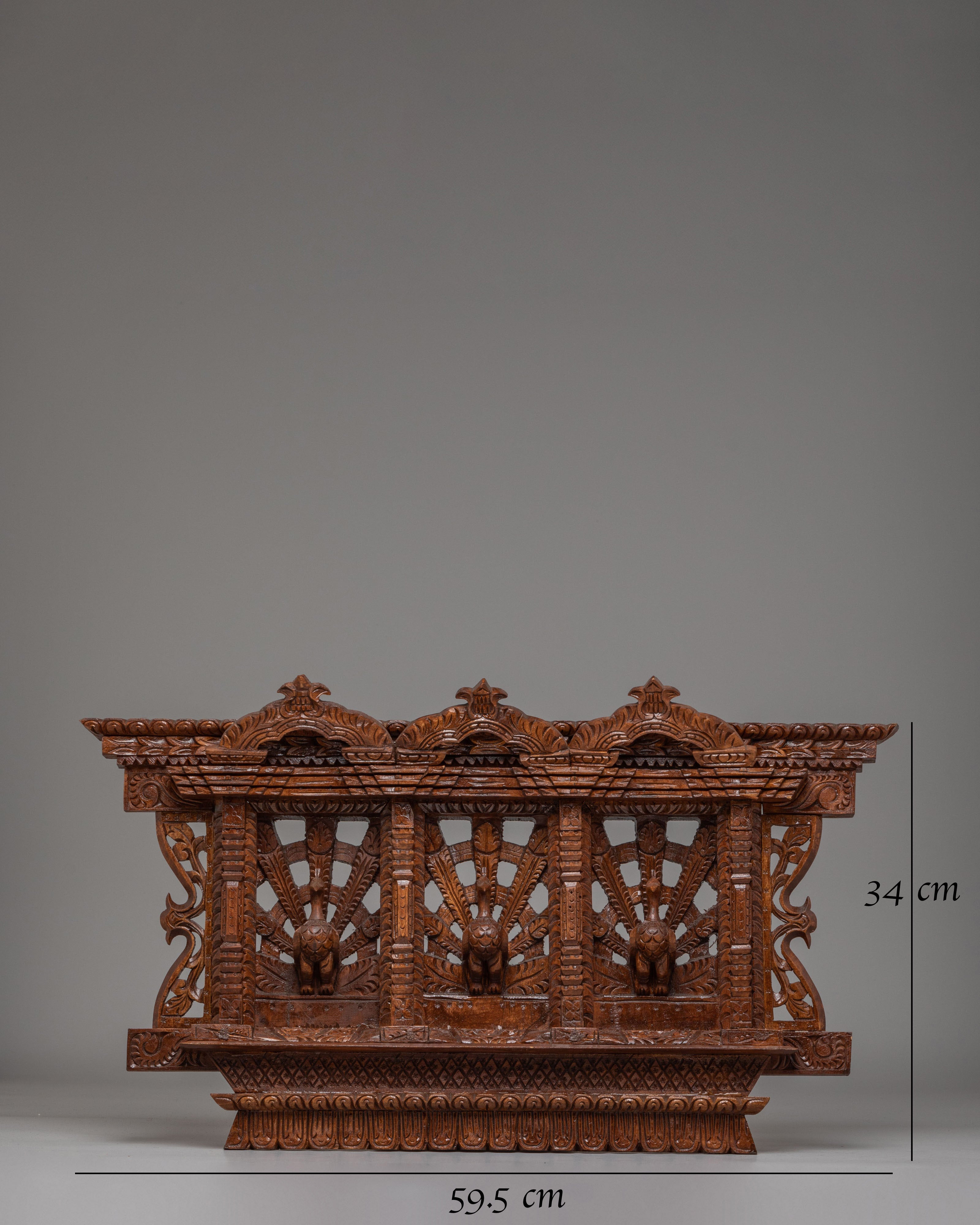 Hand Carved Wooden Wall Hanging | Himalayan Home Display
