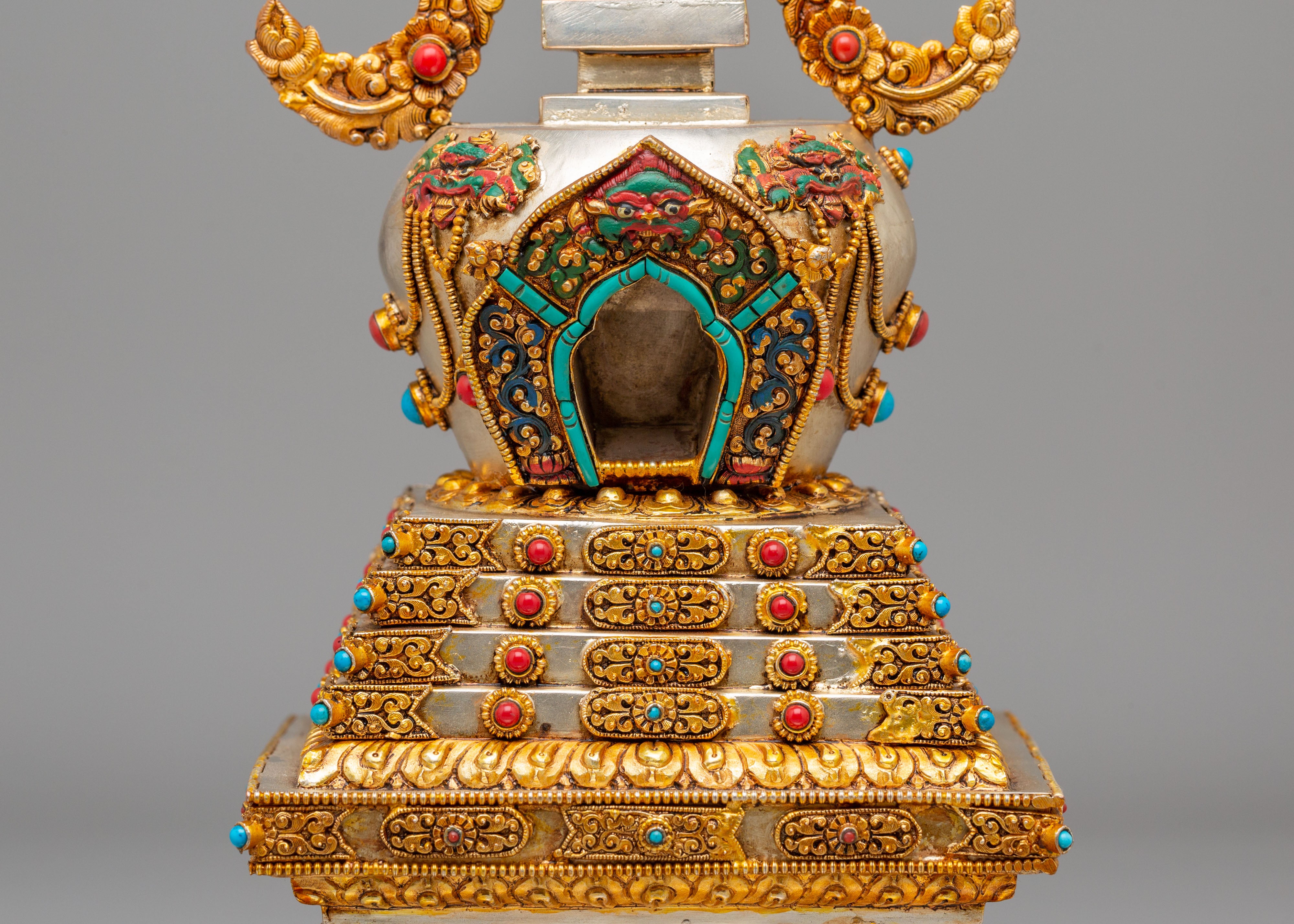 Handcrafted Enlightenment Chorten | Spiritual Stupa for Meditation