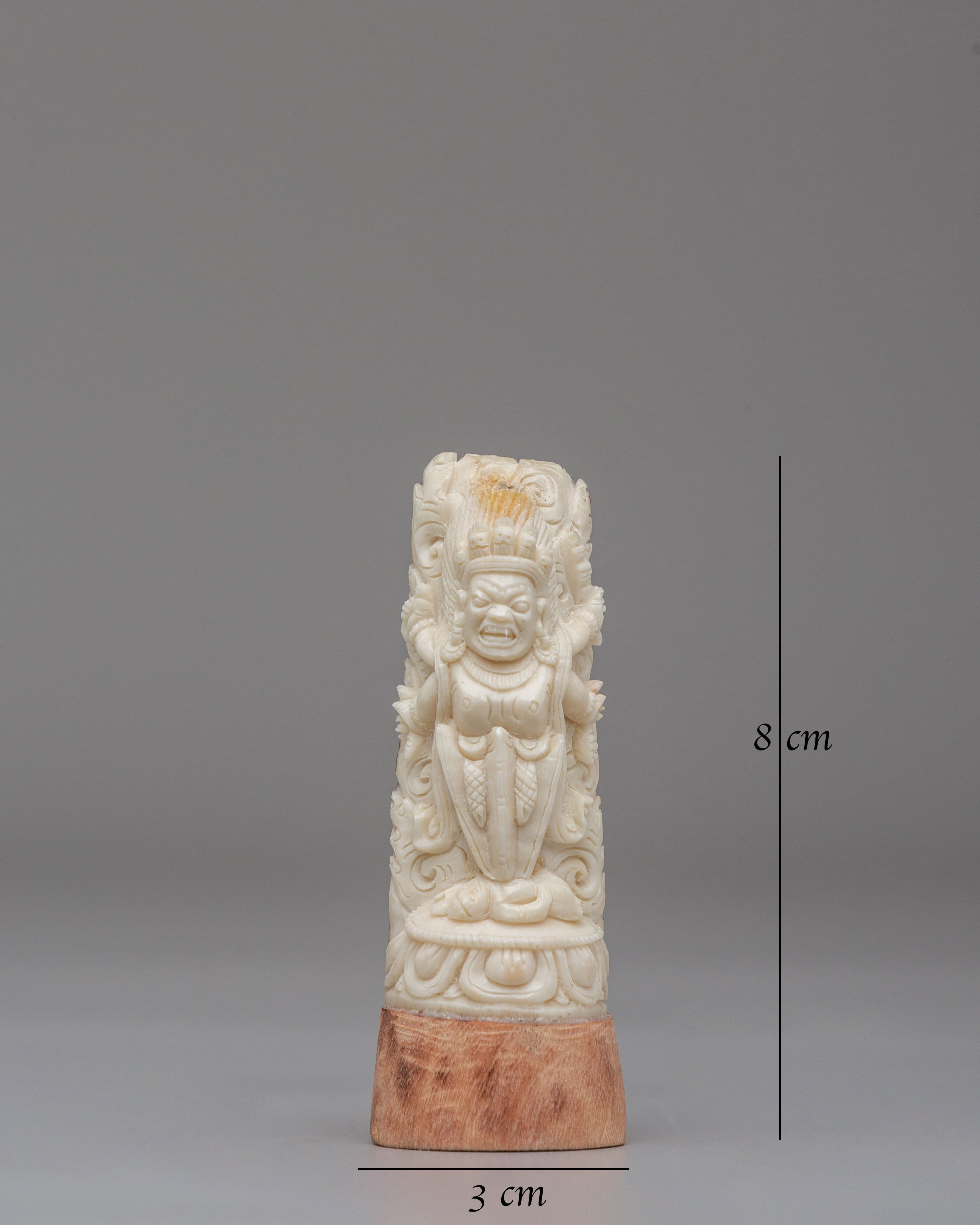 Tibetan Bone Phurba Dagger | Sacred Ritual Sculpture | Meditation Altar Tool