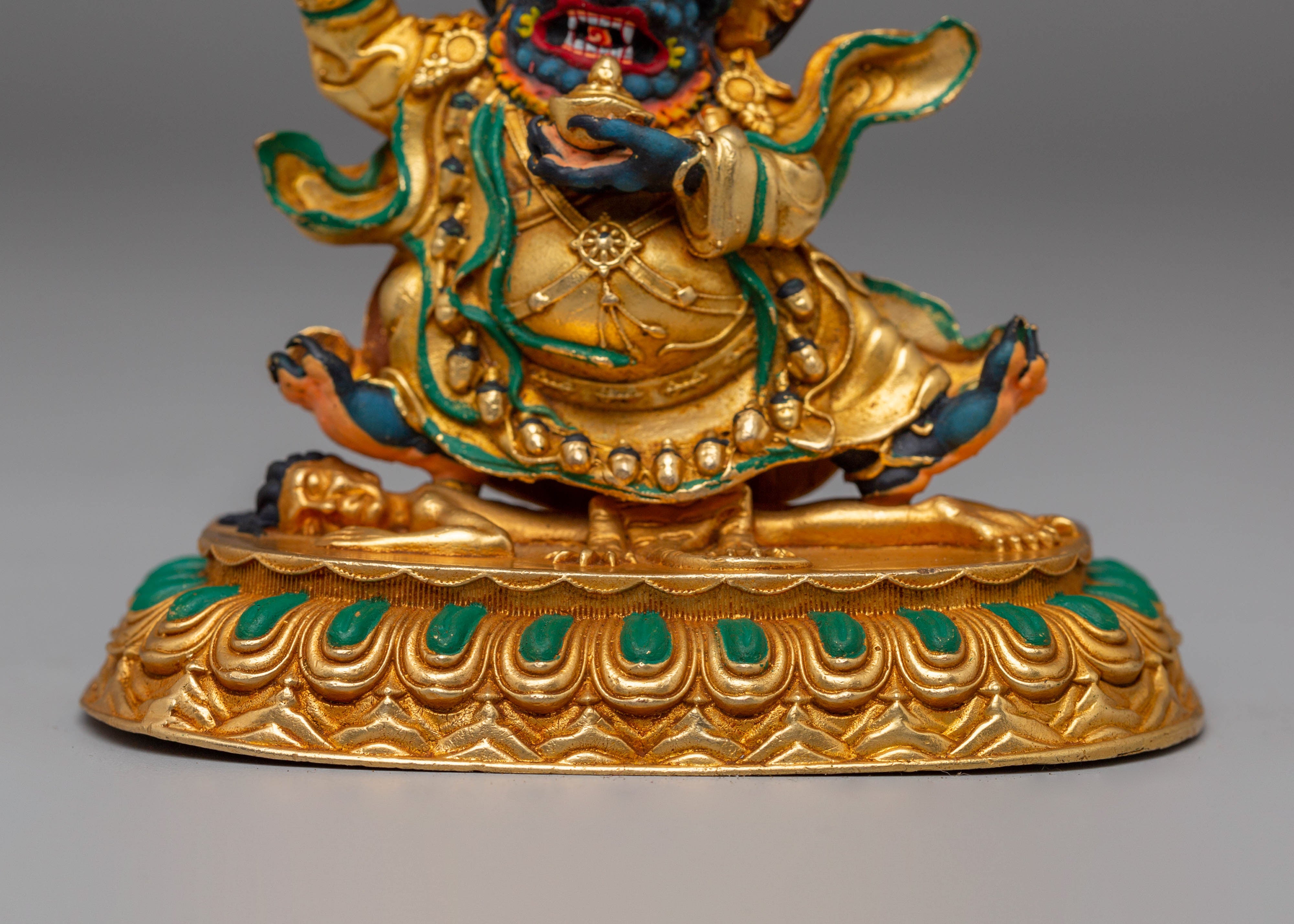 Handcrafted Mahakala Bernagchen Sculpture | Buddhist Shrine Decor