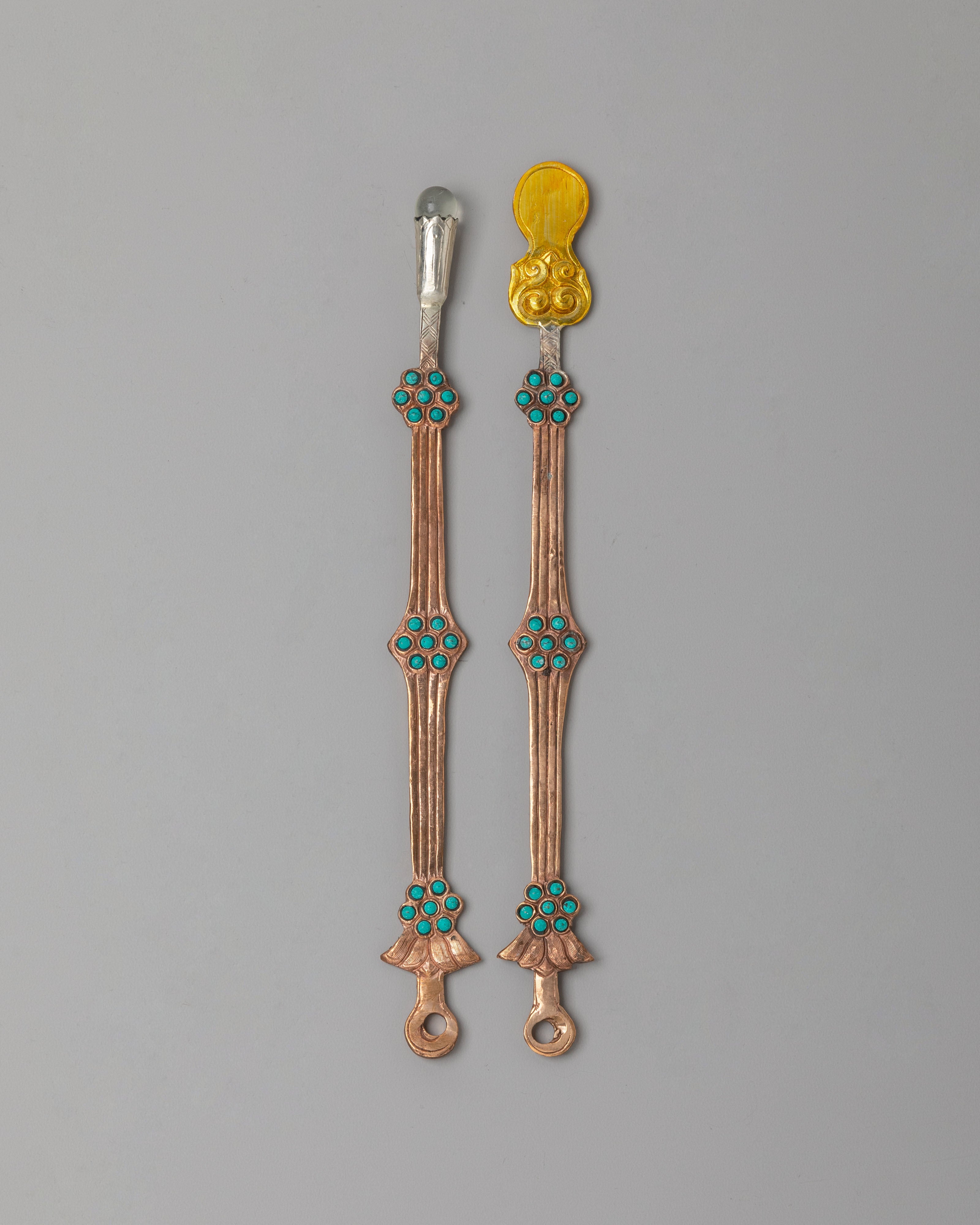 Sacred Tibetan Ritual Tools Set | Handcrafted Altar Tools for Spiritual Practice