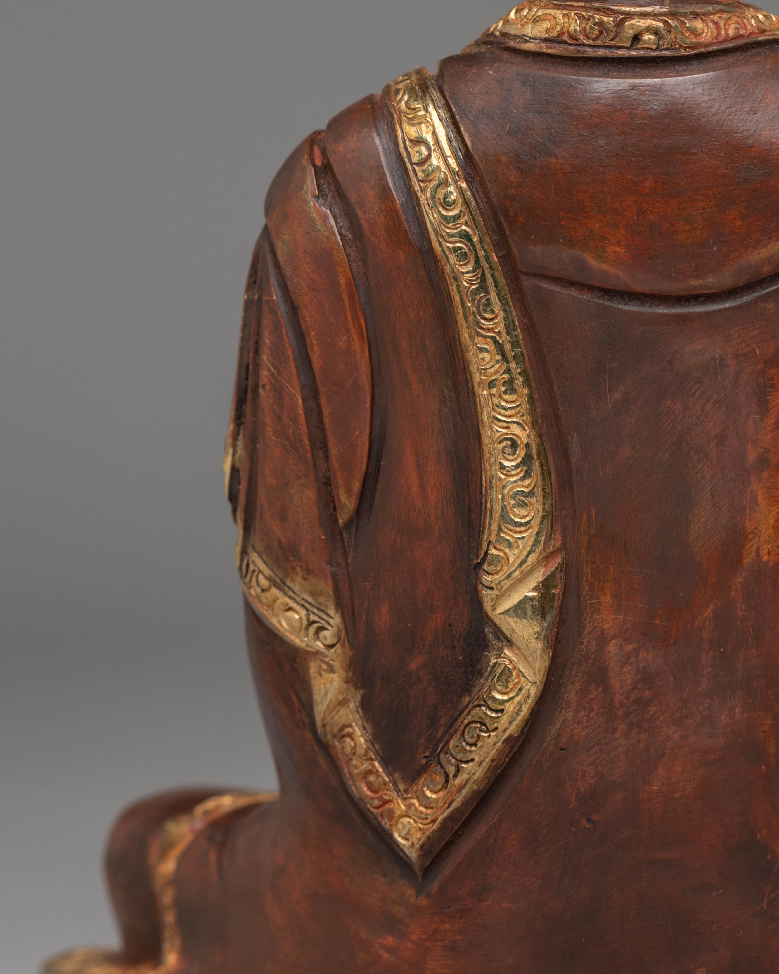 Akshobhya Buddha Statue | 24K Gold Plated Copper Sculpture for Spiritual Decor