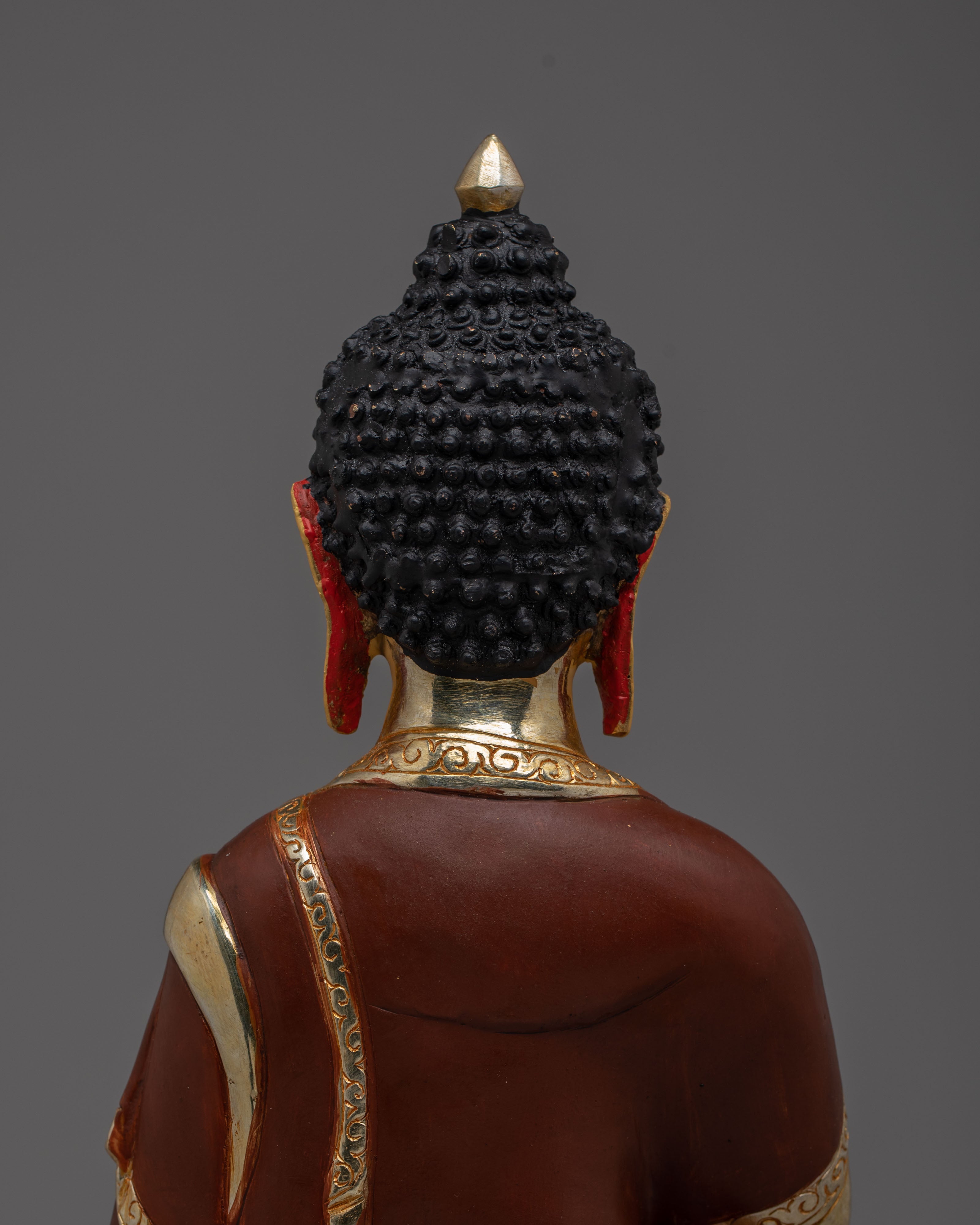 Himalayan Amitabha Meditation Statue | Gold-Plated Copper for Serene Decor