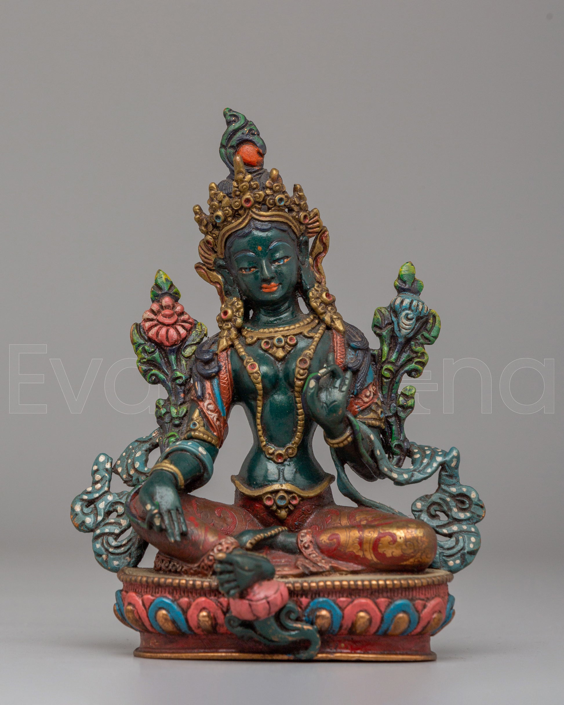 Handcrafted Green Tara Statue