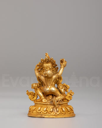 Wealth Deity Dzambhala with Consort Statue