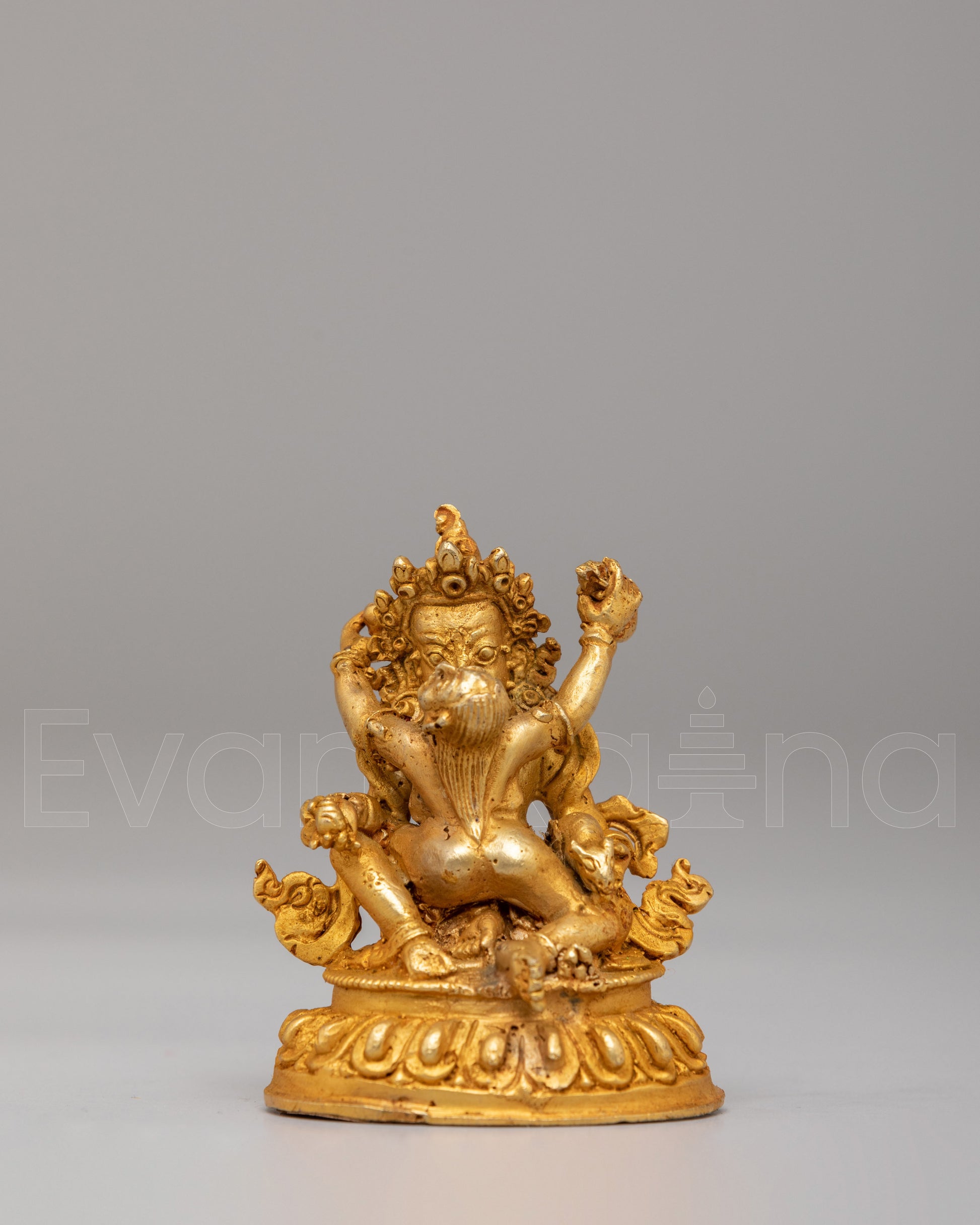 Wealth Deity Dzambhala with Consort Statue