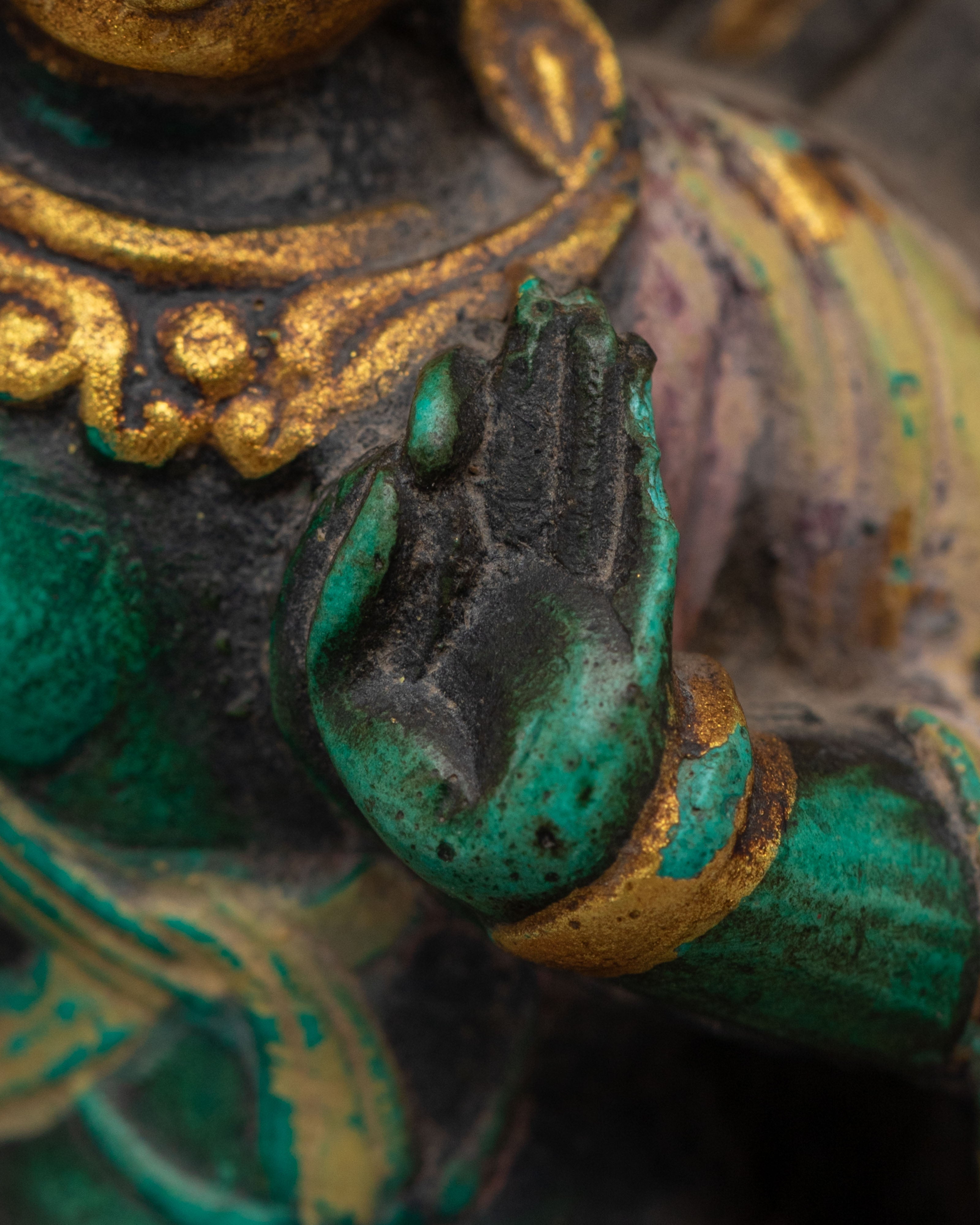 Handcrafted Sacred Manjushri Sculpture | Bodhisattva of Wisdom