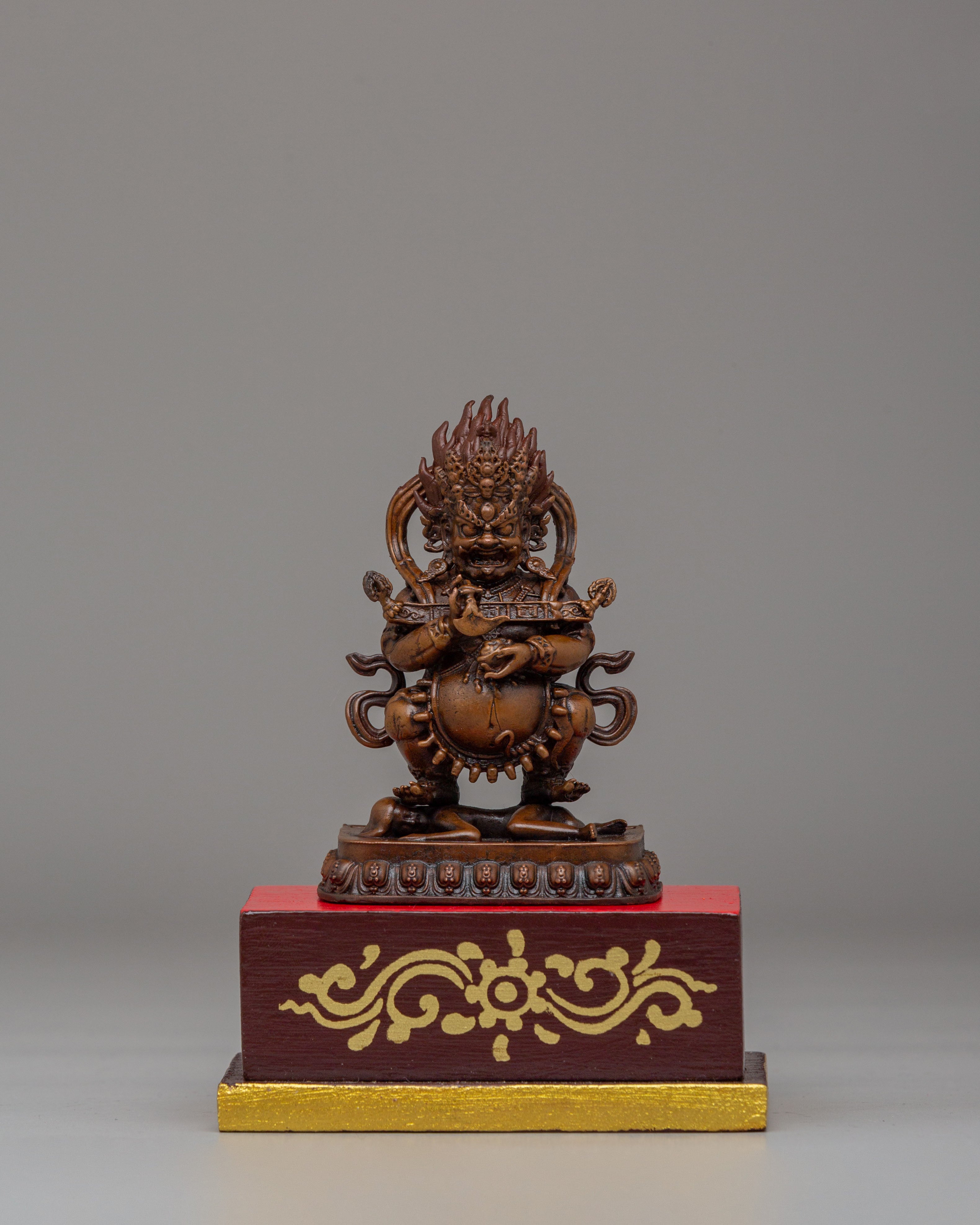 Shakya Mahakala Deity Statue | Tibetan Buddhist Protector Sculpture