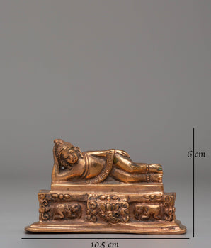 Traditional Sleeping Buddha Statue | Handcrafted Copper Art