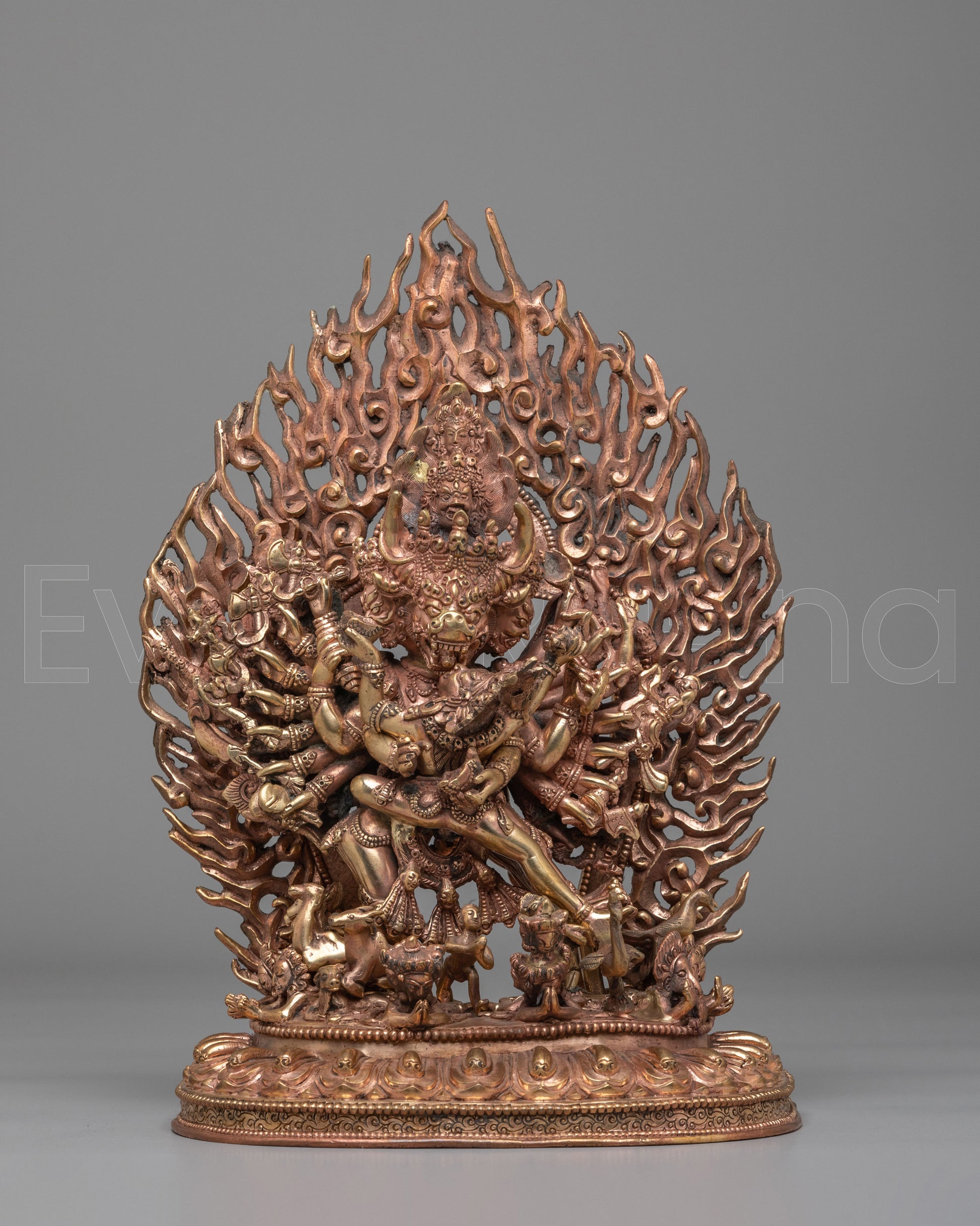 Handmade Yamantaka with Consort Statue
